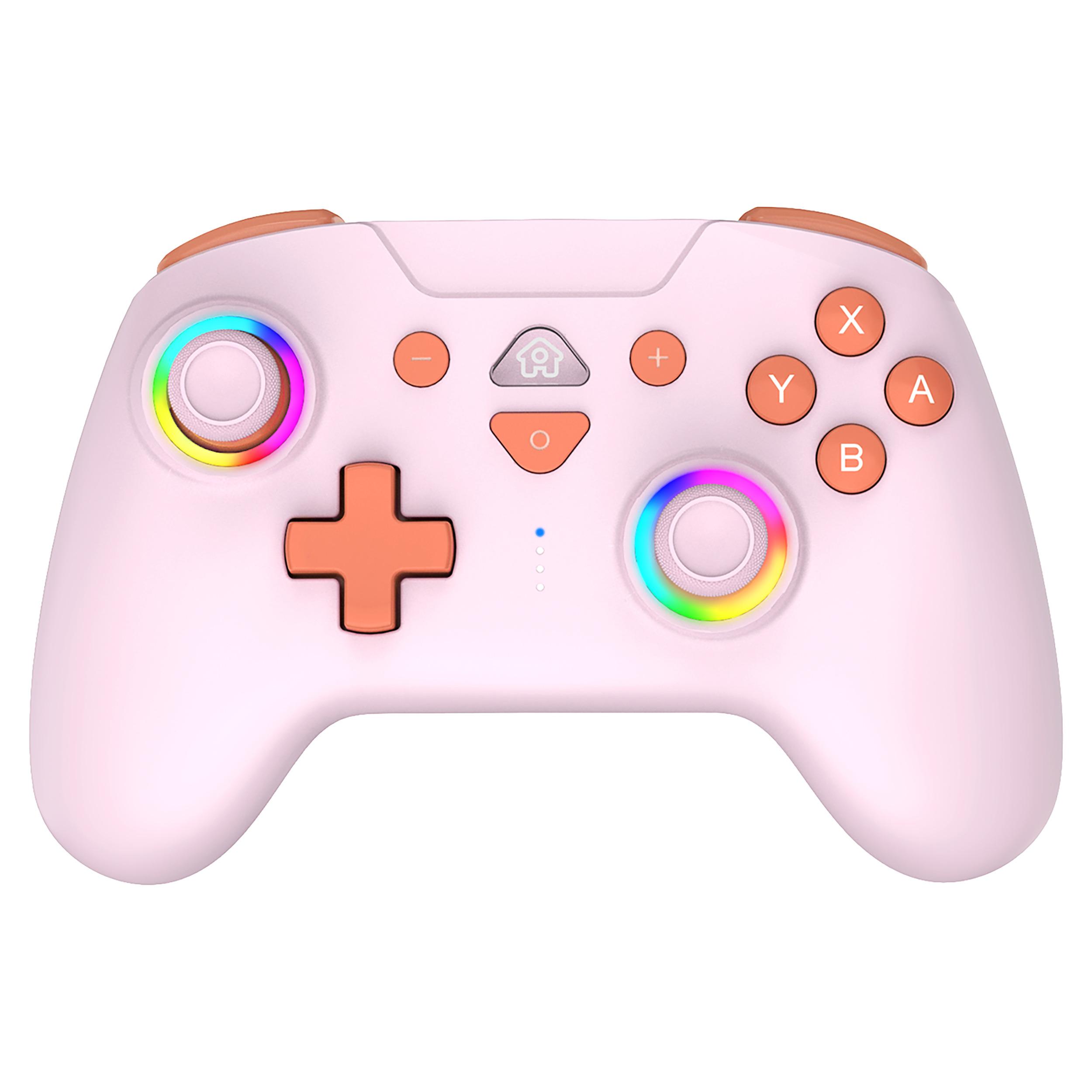 Voir la diapositive 2 : SUBSONIC Manette Sans Fil Rechargeable Led Rgb Sweetie - Rose Nintendo Switch