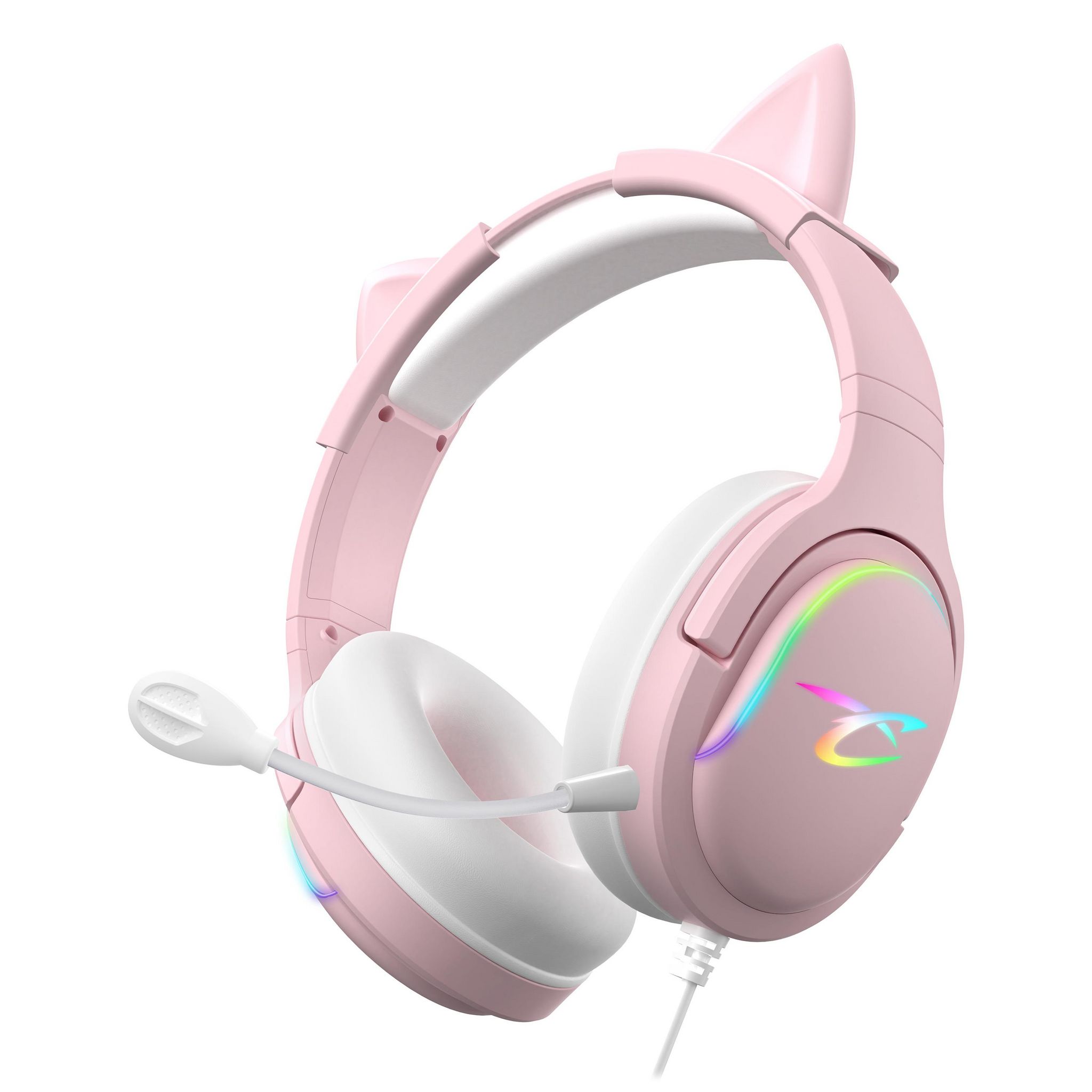 Voir la diapositive 2 : SUBSONIC Casque audio gaming LED Spectra Rose
