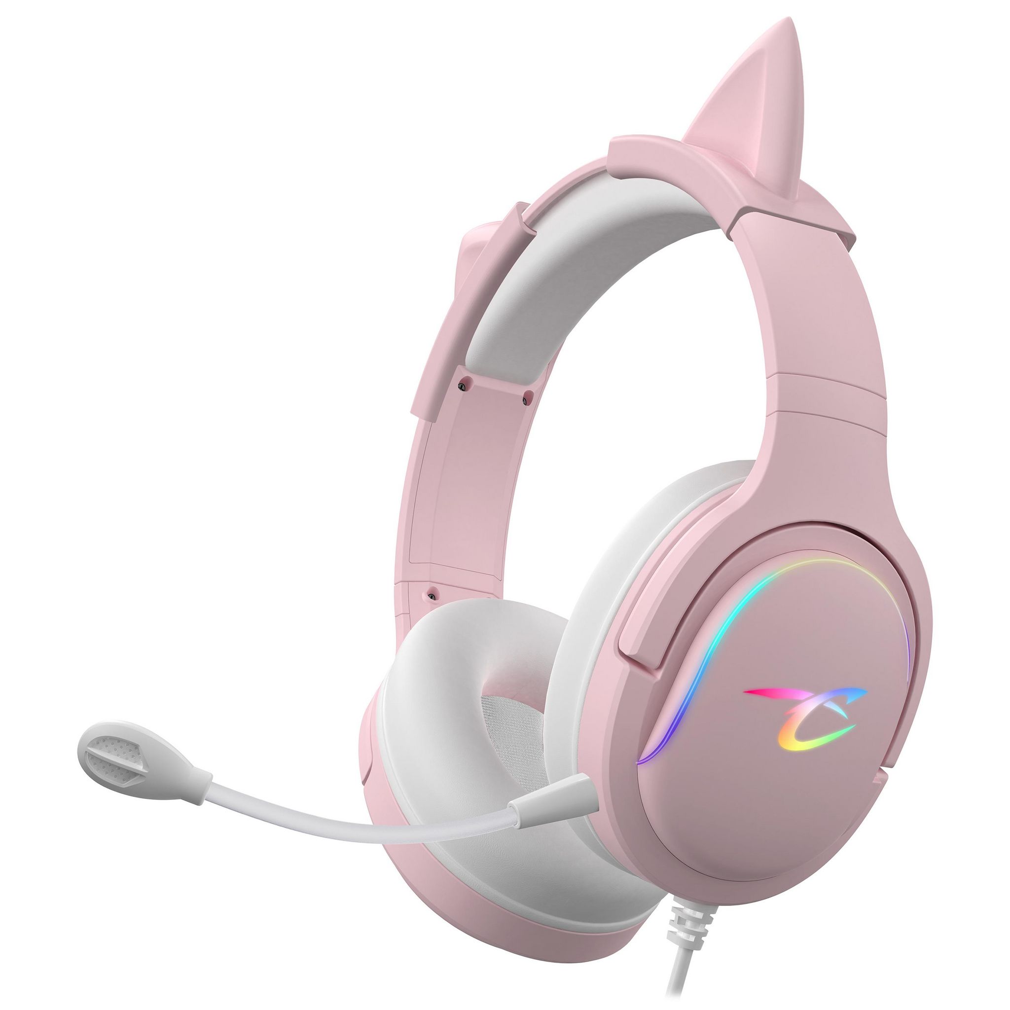 Voir la diapositive 3 : SUBSONIC Casque audio gaming LED Spectra Rose