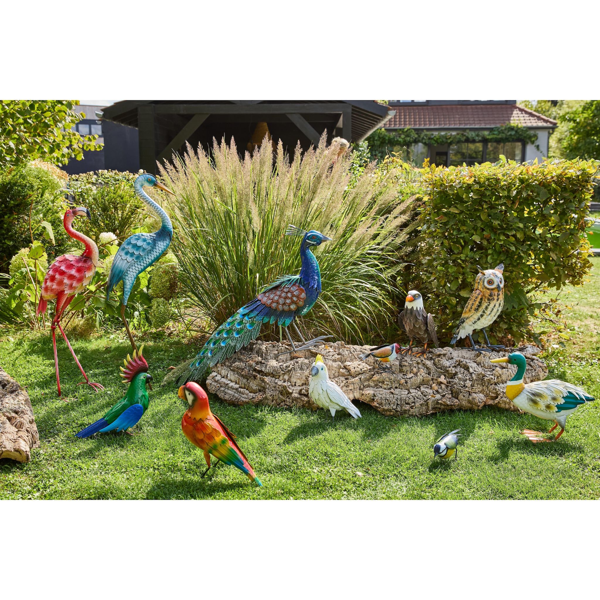 Voir la diapositive 2 : GARDENSTAR Perroquet en métal h30 cm