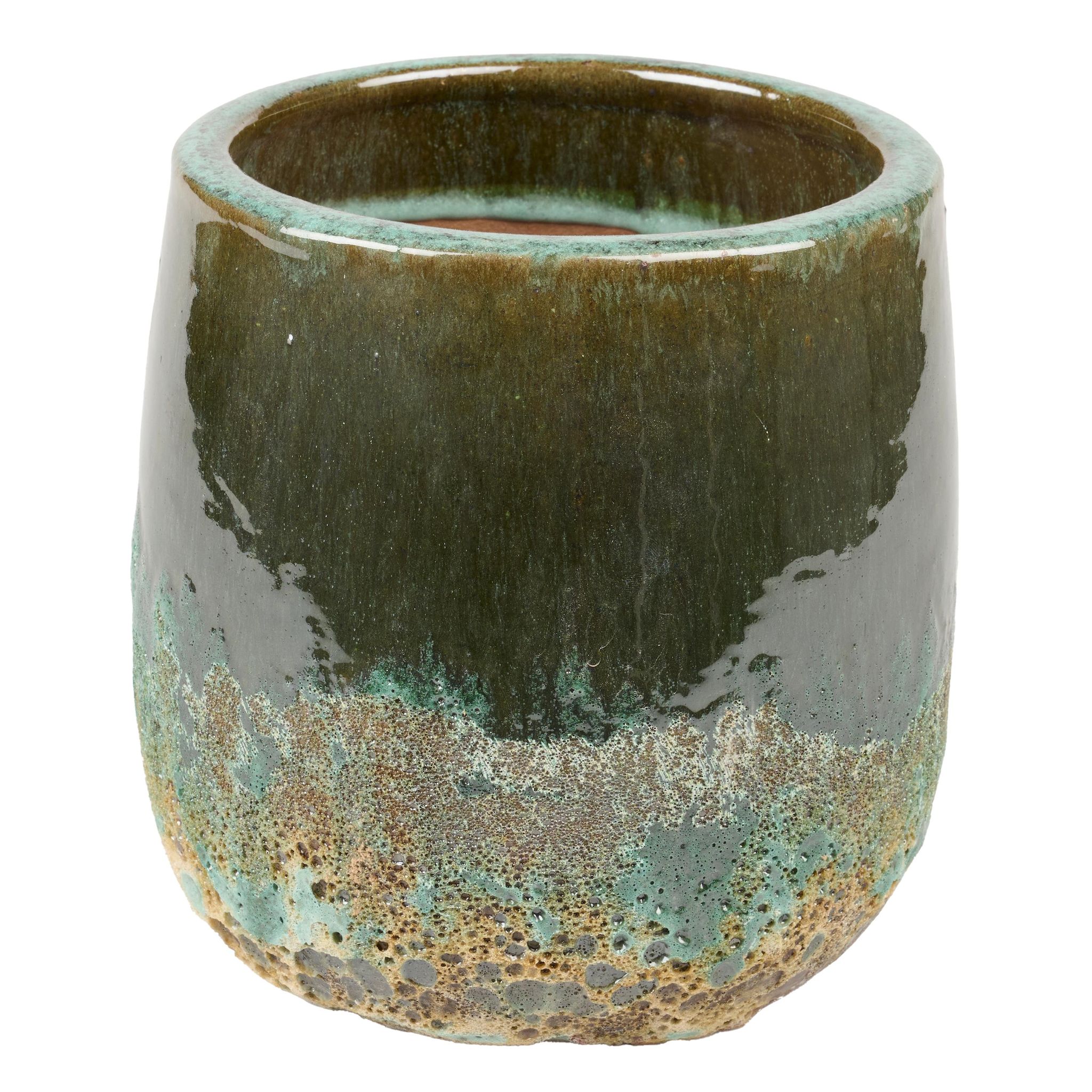 Voir la diapositive 1 : GARDENSTAR Pot bimatière d20h21 cm vert