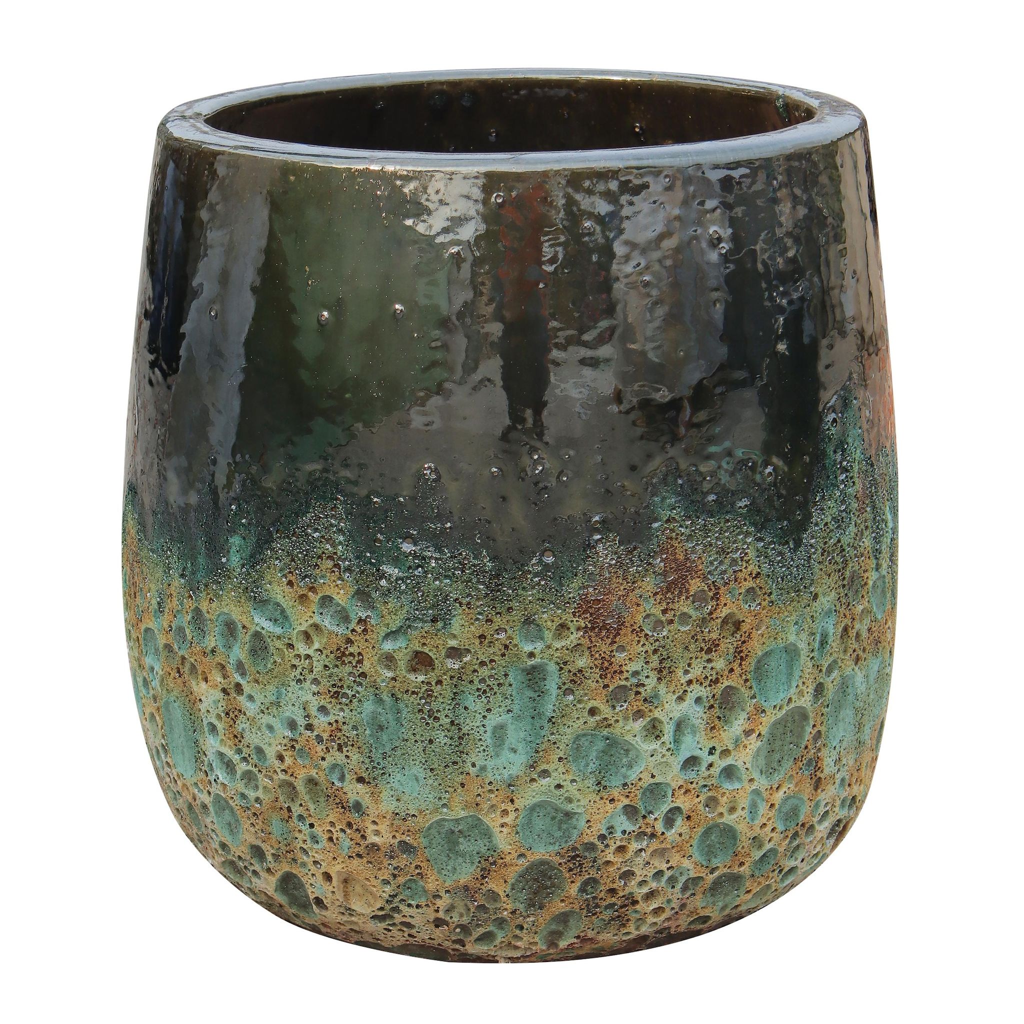 GARDENSTAR Pot bimatière d25h28 cm vert