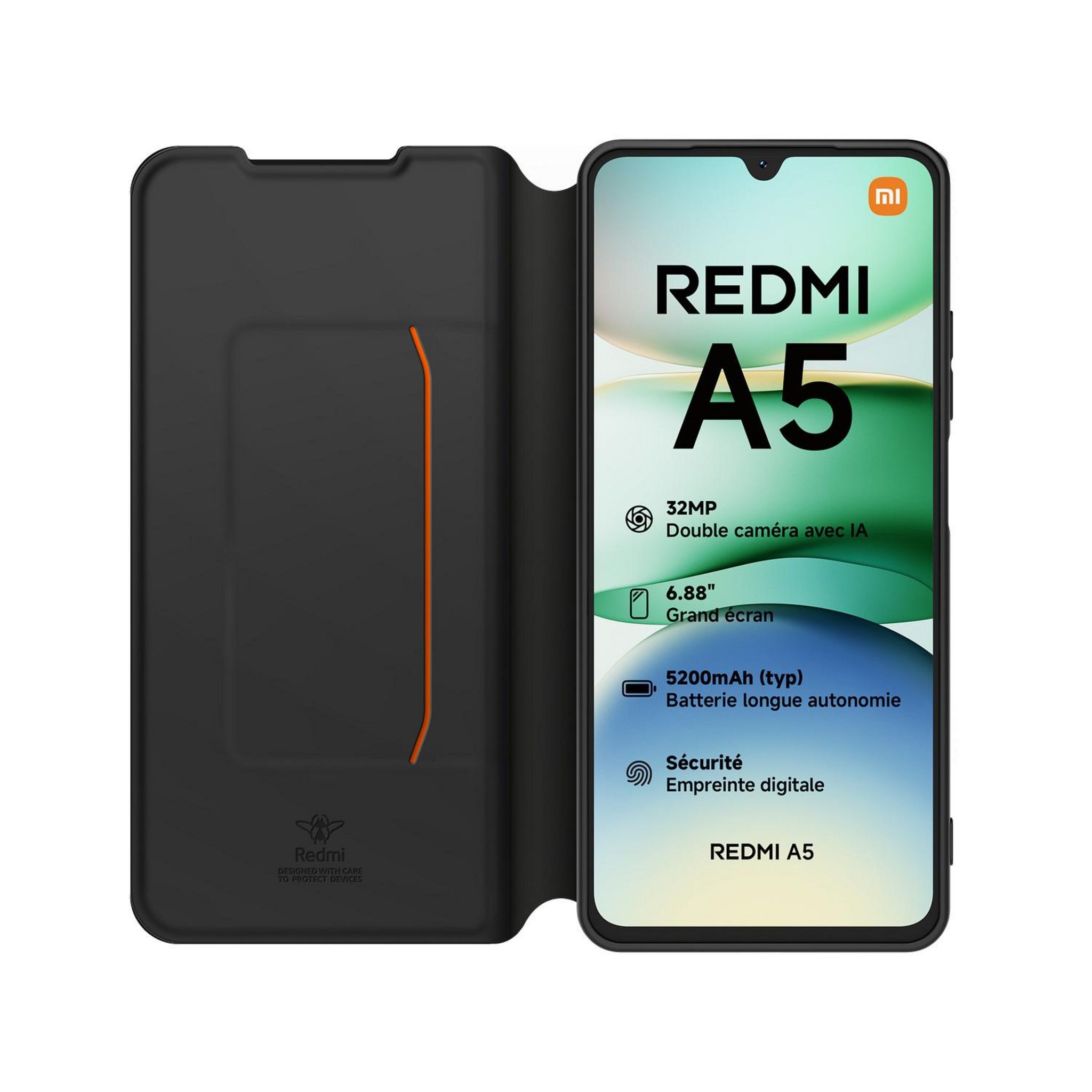 Voir la diapositive 5 : XIAOMI Etui folio pour Redmi A5 - Noir