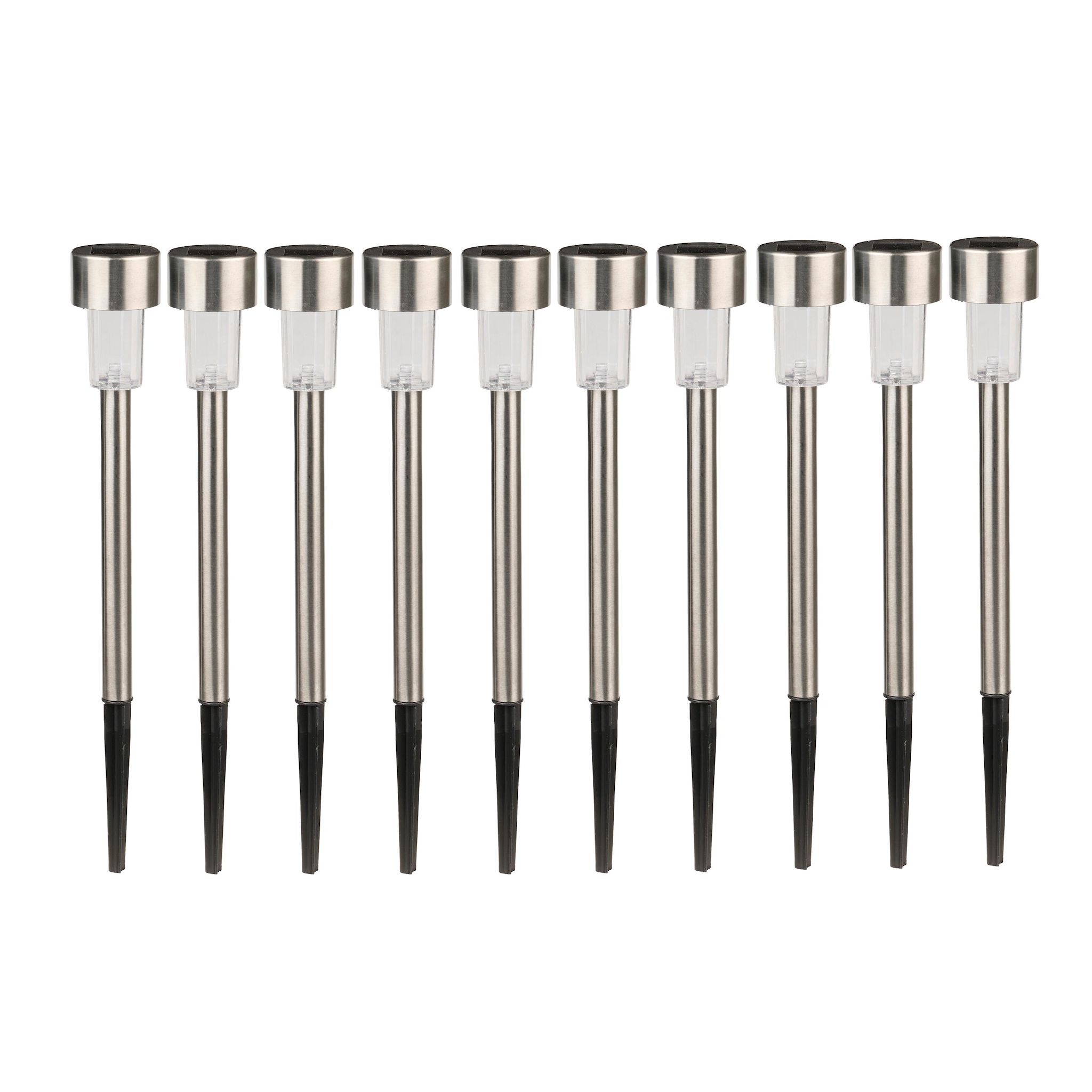 GARDENSTAR Lot 10 bornes solaires H35 cm