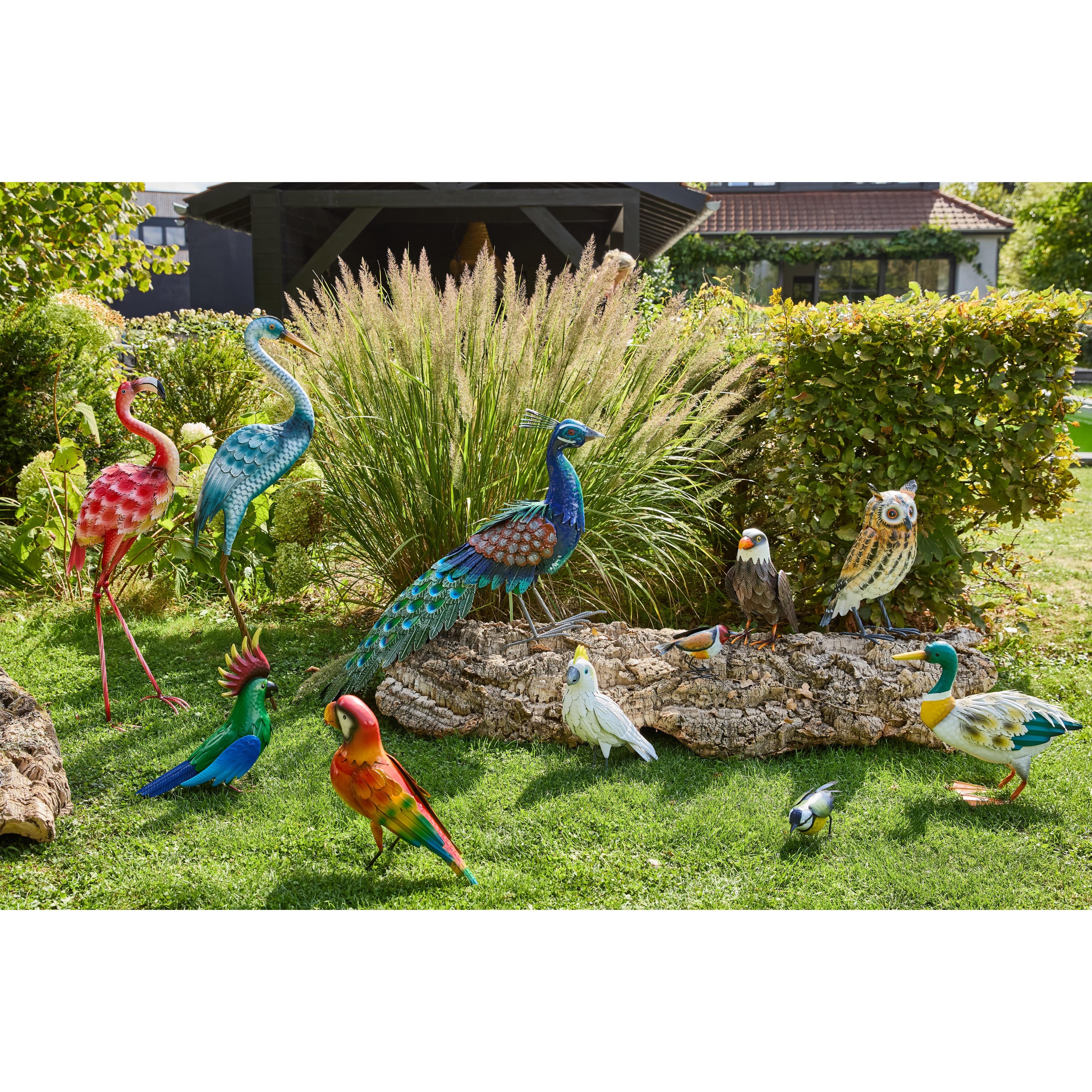 Voir la diapositive 2 : GARDENSTAR Aigle en métal h28 cm