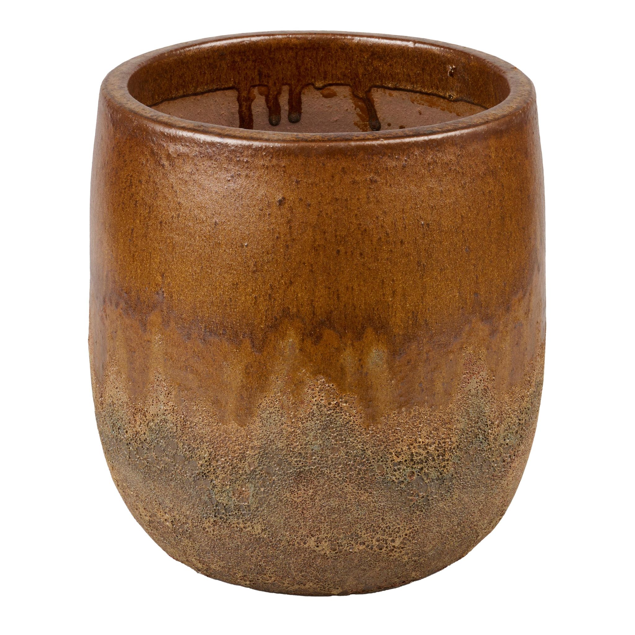 GARDENSTAR Pot bimatière d25h28 cm ocre