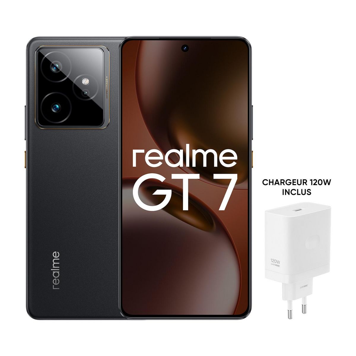 REALME Pack GT7 + Chargeur 120W - Noir