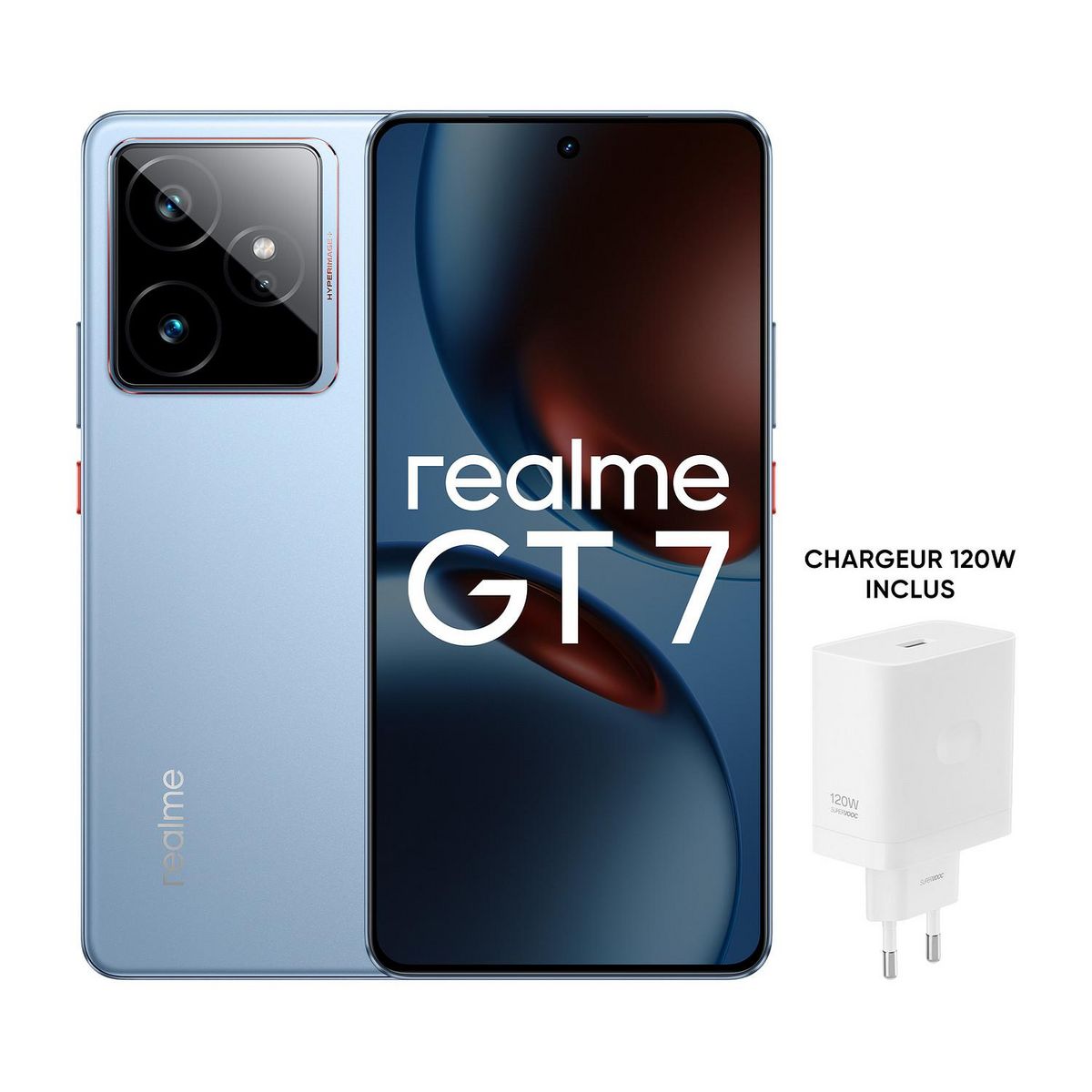 REALME Pack GT7 + Chargeur 120W - Bleu