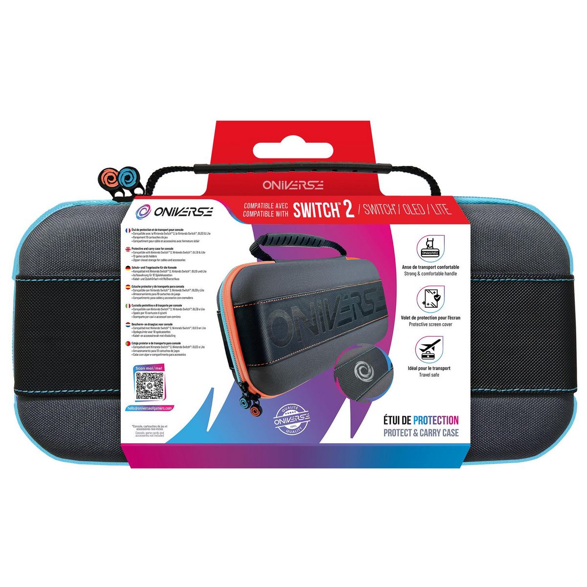 ONIVERSE Sacoche de Transport Orange Nintendo Switch 2