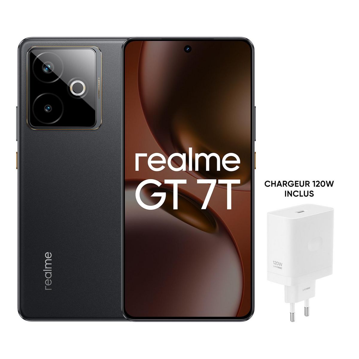 REALME Pack GT7T + Chargeur 120W - Noir