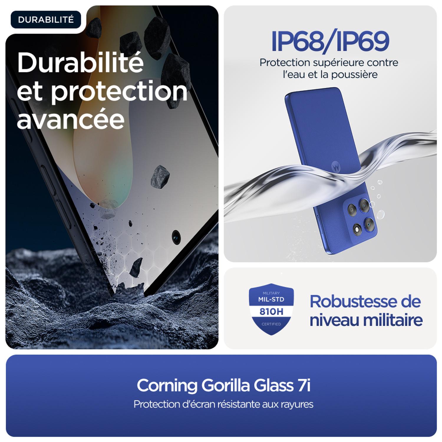Voir la diapositive 2 : MOTOROLA G56 256Go - Bleu
