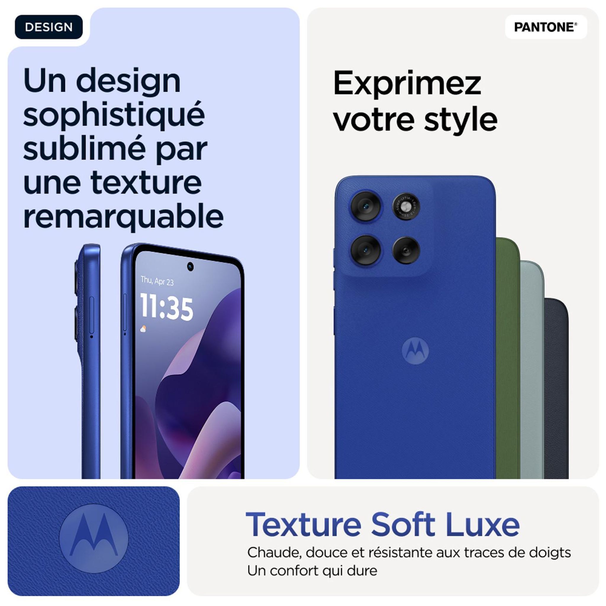 Voir la diapositive 5 : MOTOROLA G56 256Go - Bleu