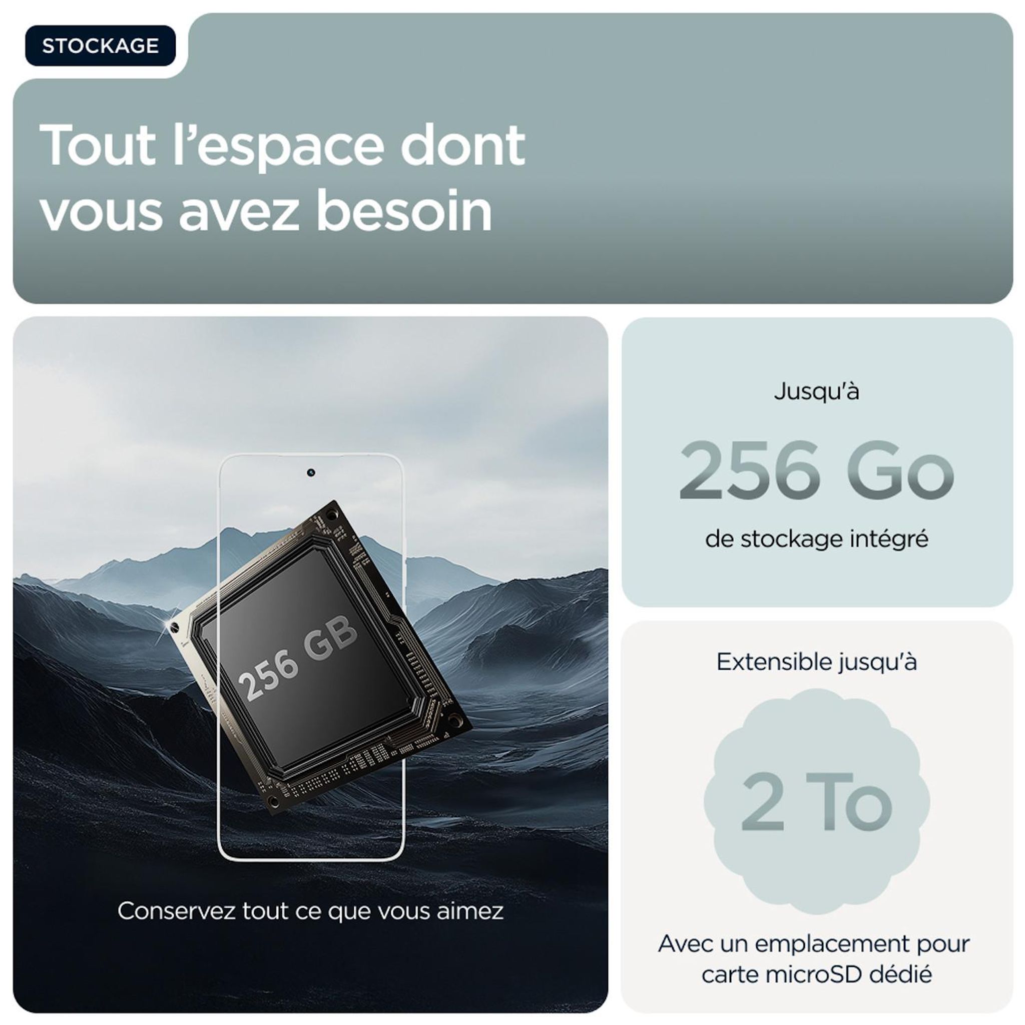 Voir la diapositive 8 : MOTOROLA G56 256Go - Gris