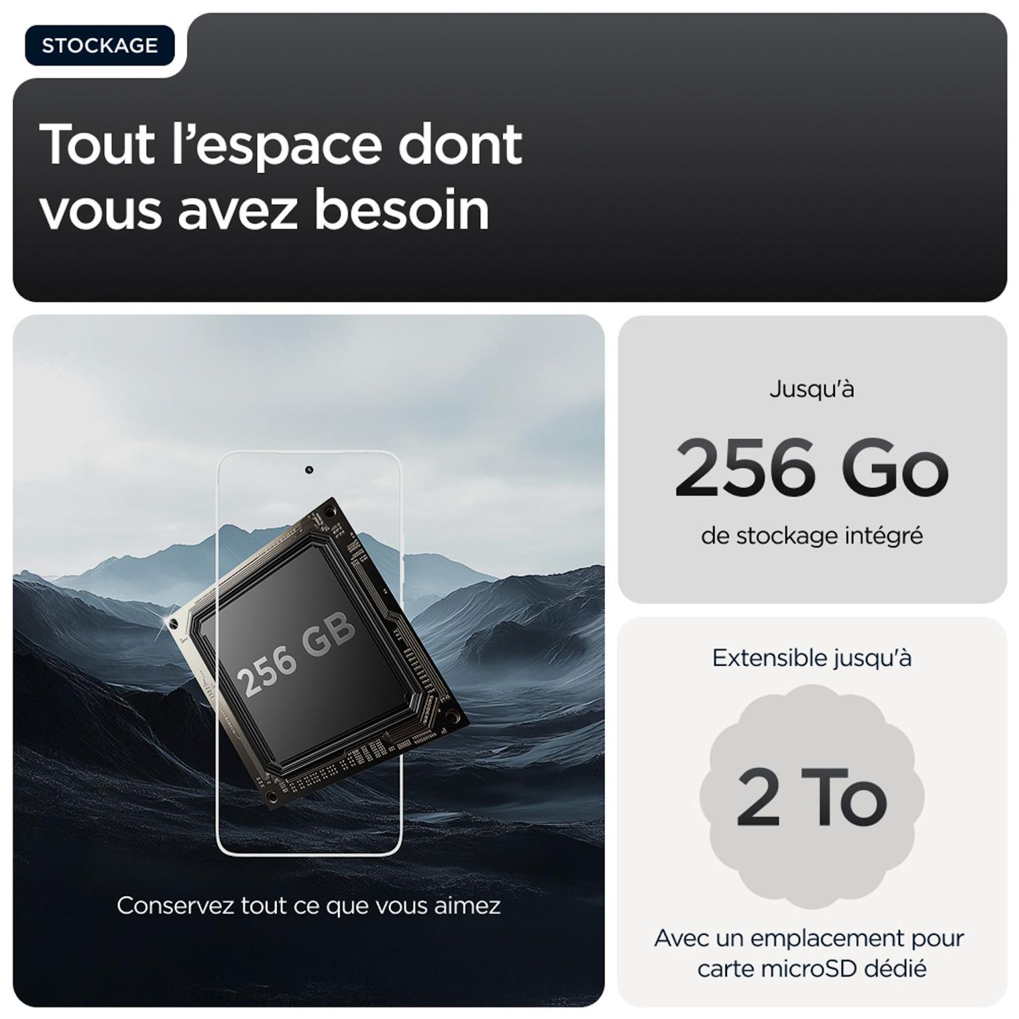 Voir la diapositive 8 : MOTOROLA G56 256Go - Noir