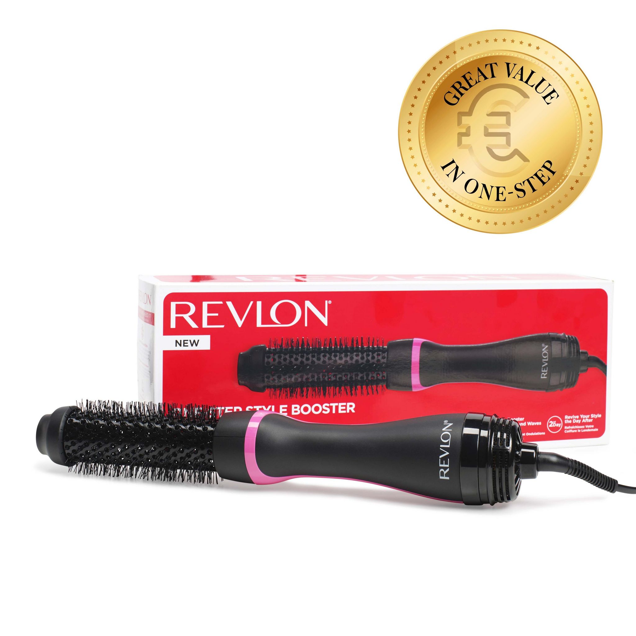 Voir la diapositive 3 : REVLON Sèche cheveux brosse RVDR5292E - Noir
