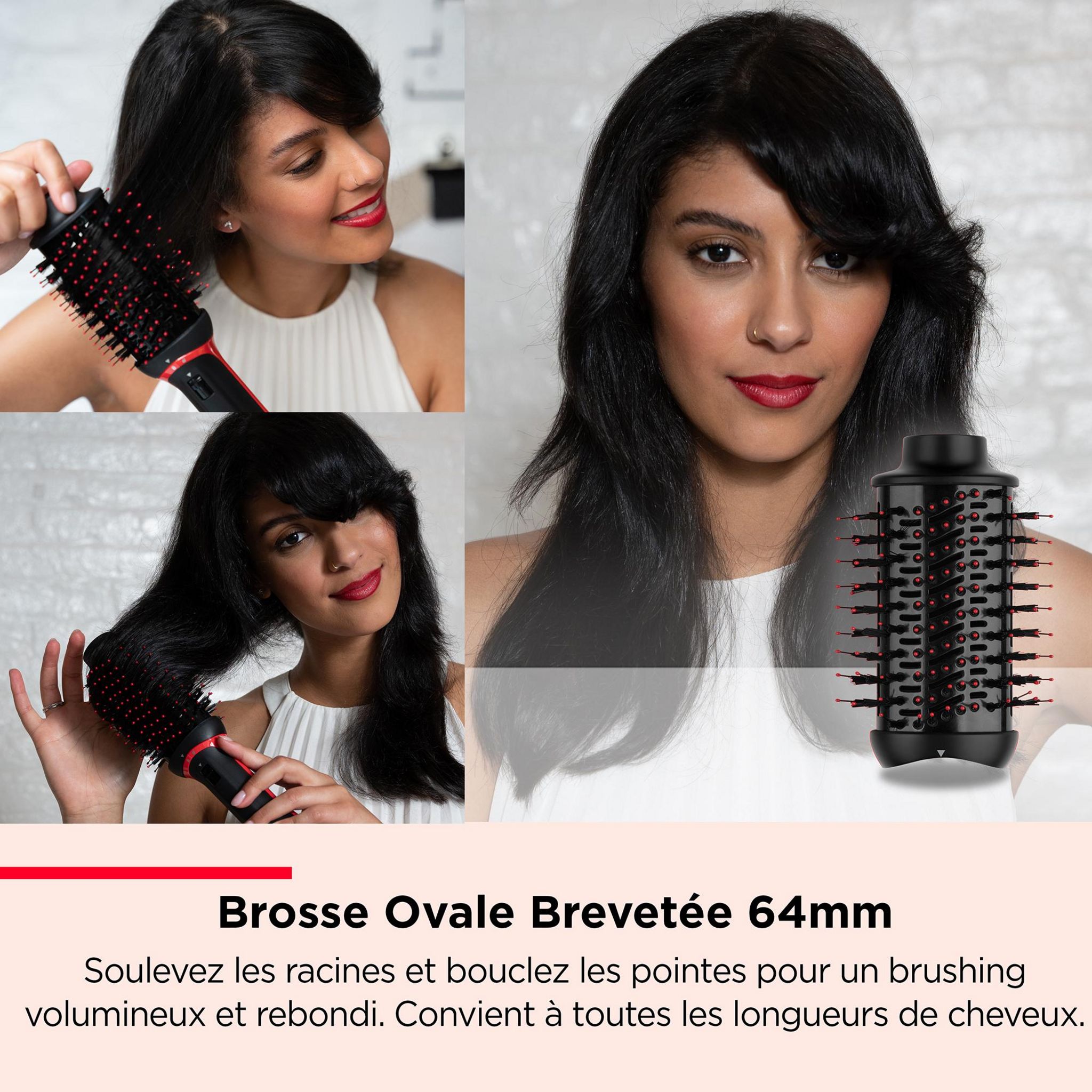 Voir la diapositive 2 : REVLON Brosse coiffante multi-usage RVDR5333E - Noir