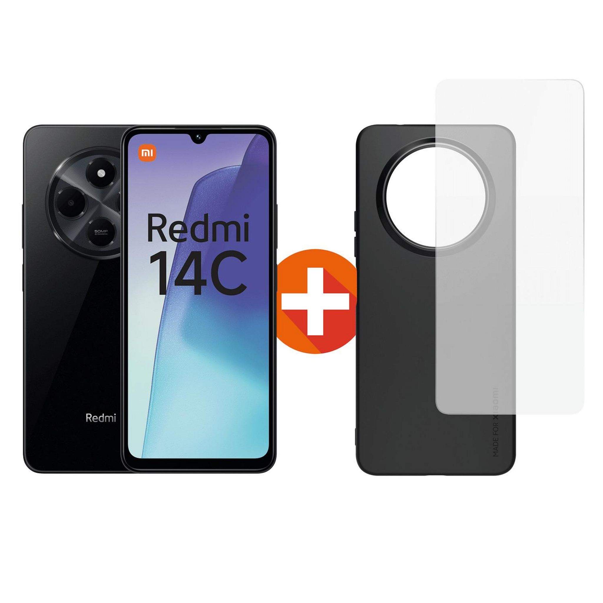 Voir la diapositive 2 : XIAOMI Pack Redmi 14C 256Go + Coque et verre trempé