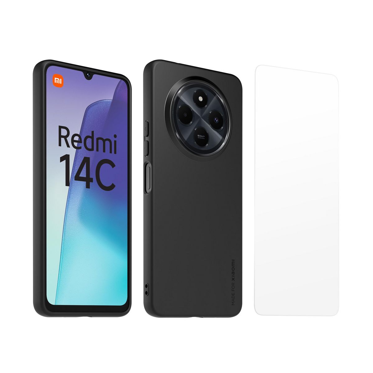 XIAOMI Pack Redmi 14C 256Go + Coque et verre trempé