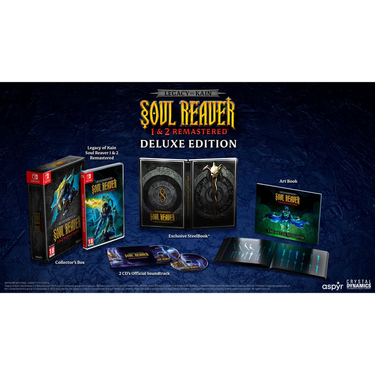Legacy of Kain : Soul Reaver 1 et 2 Remastered Deluxe Edition Nintendo Switch