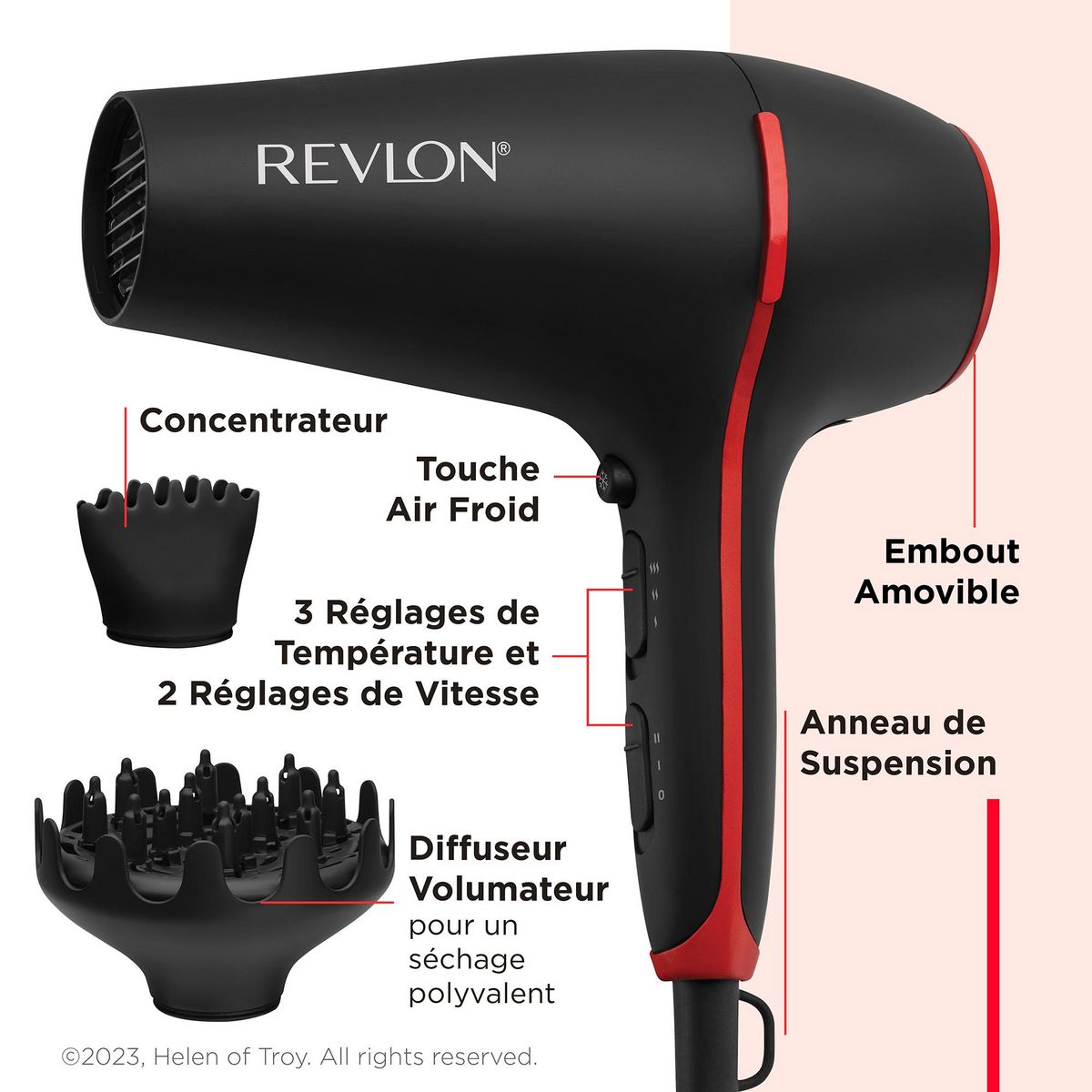 REVLON Sèche cheveux RVDR5317E - Noir