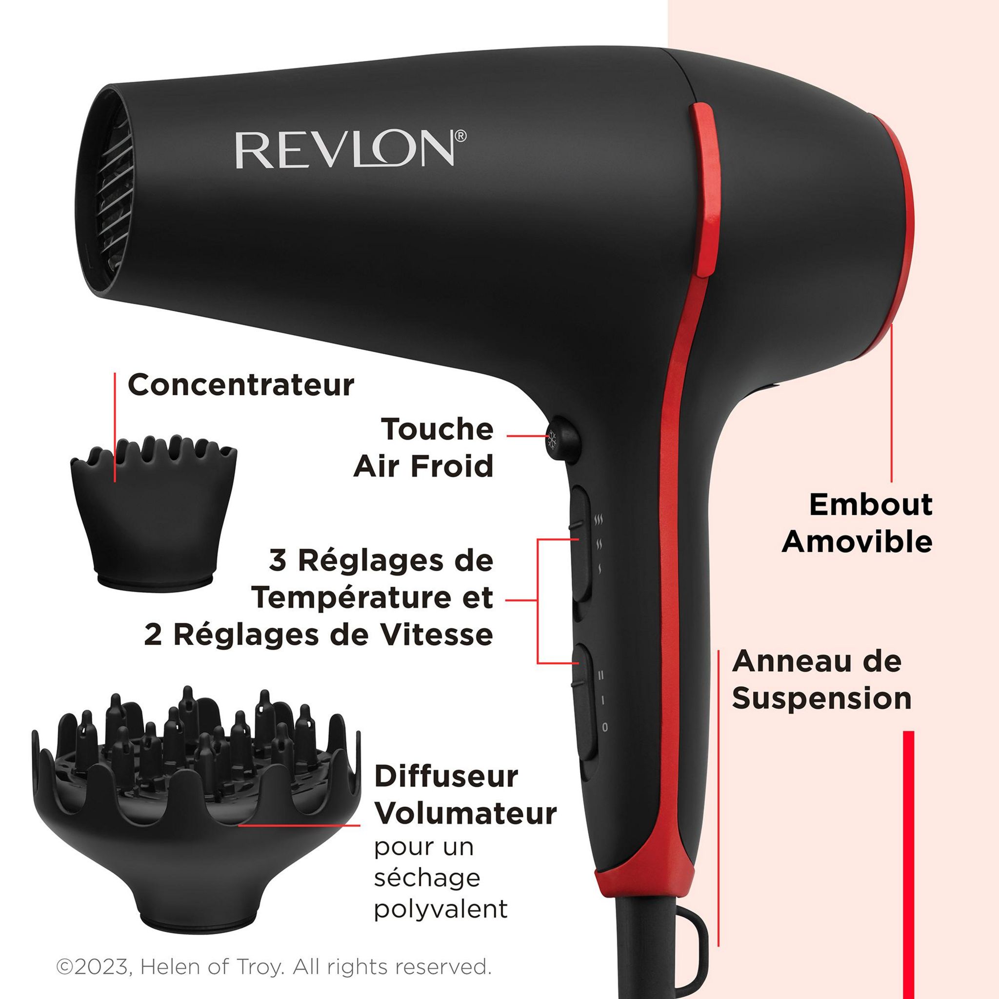 Voir la diapositive 3 : REVLON Sèche cheveux RVDR5317E - Noir