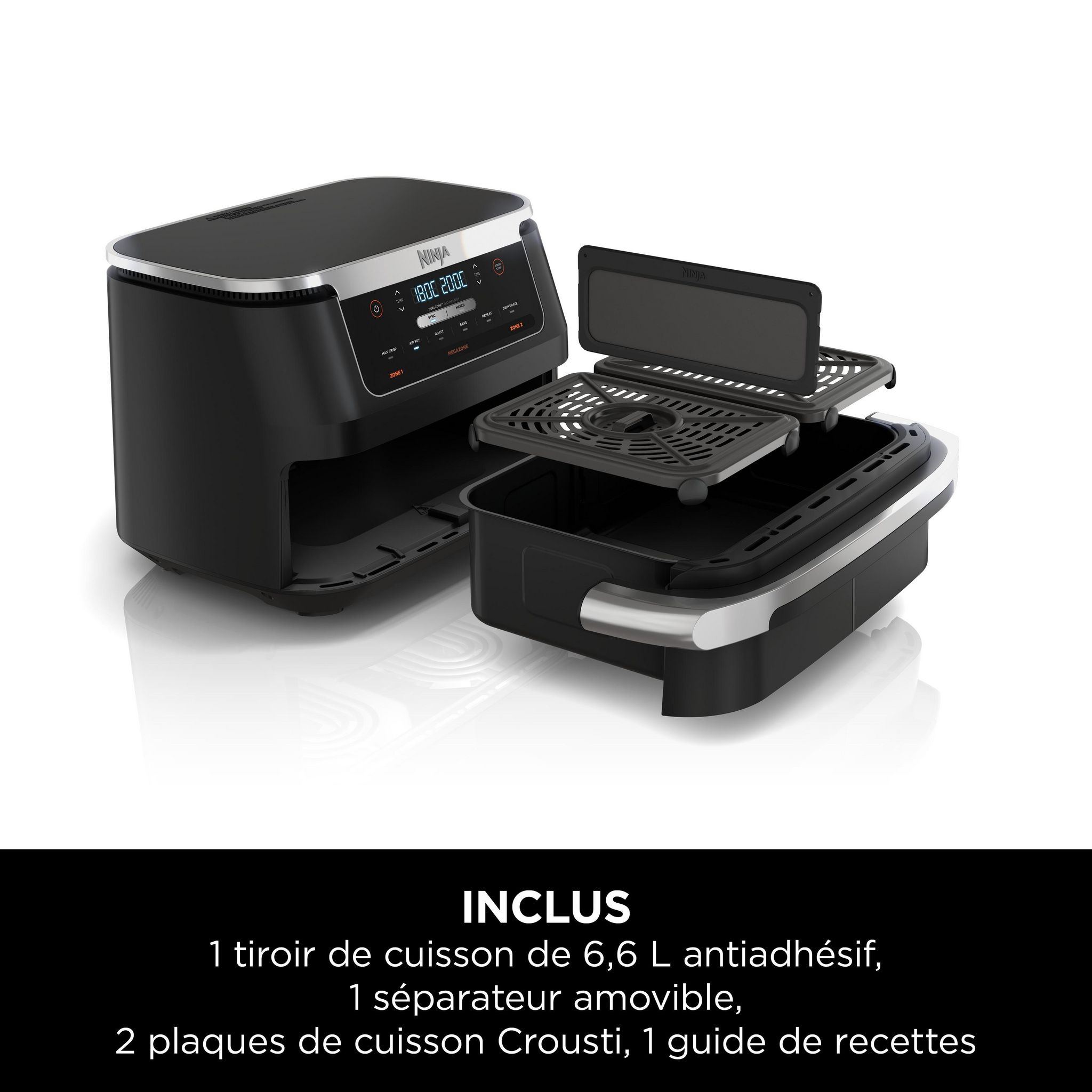 Voir la diapositive 6 : NINJA Friteuse sans huile à air chaud AF550EU - Noir