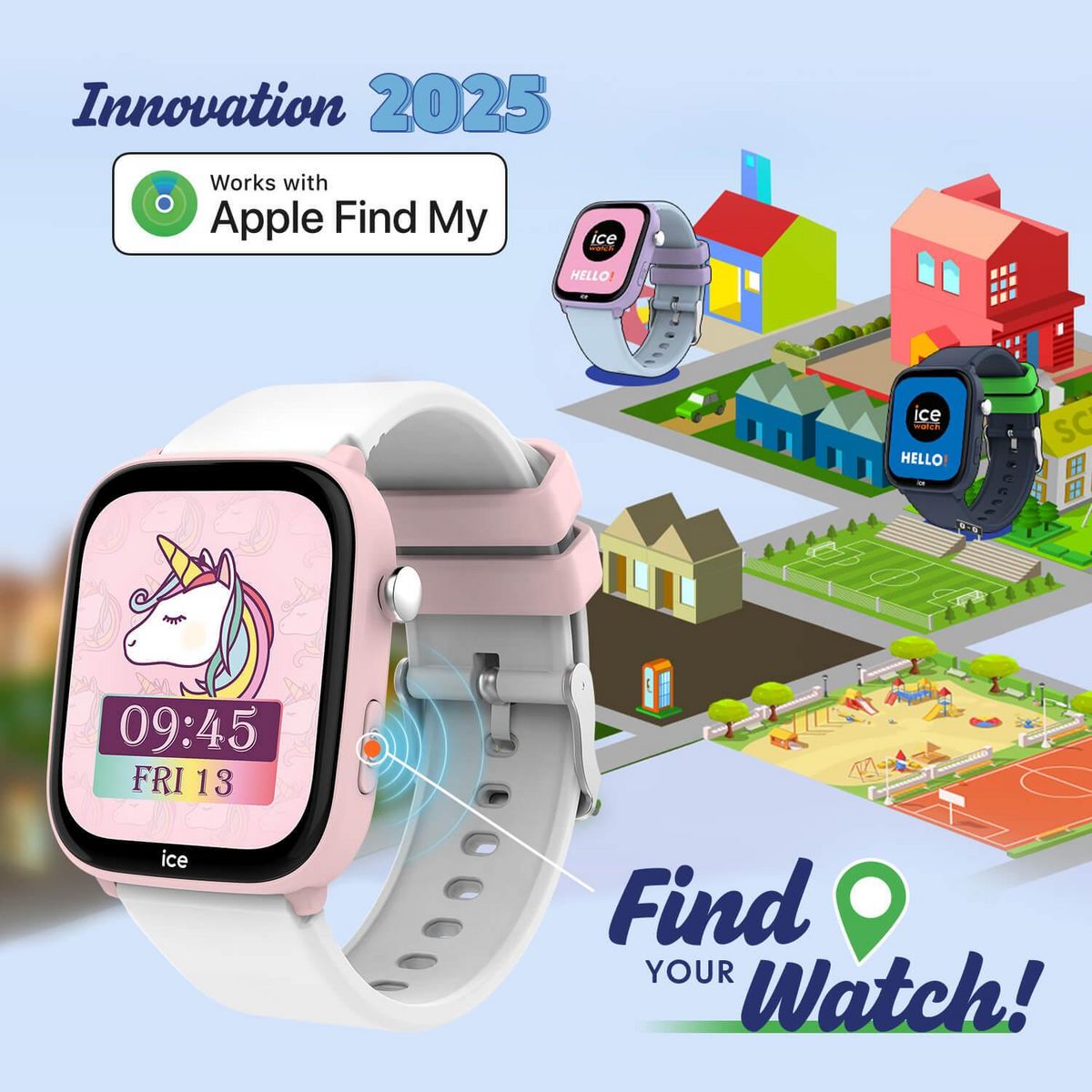 INNOV8 Montre Connectée Ice Smart Junior 3.0 FindMy - Rose