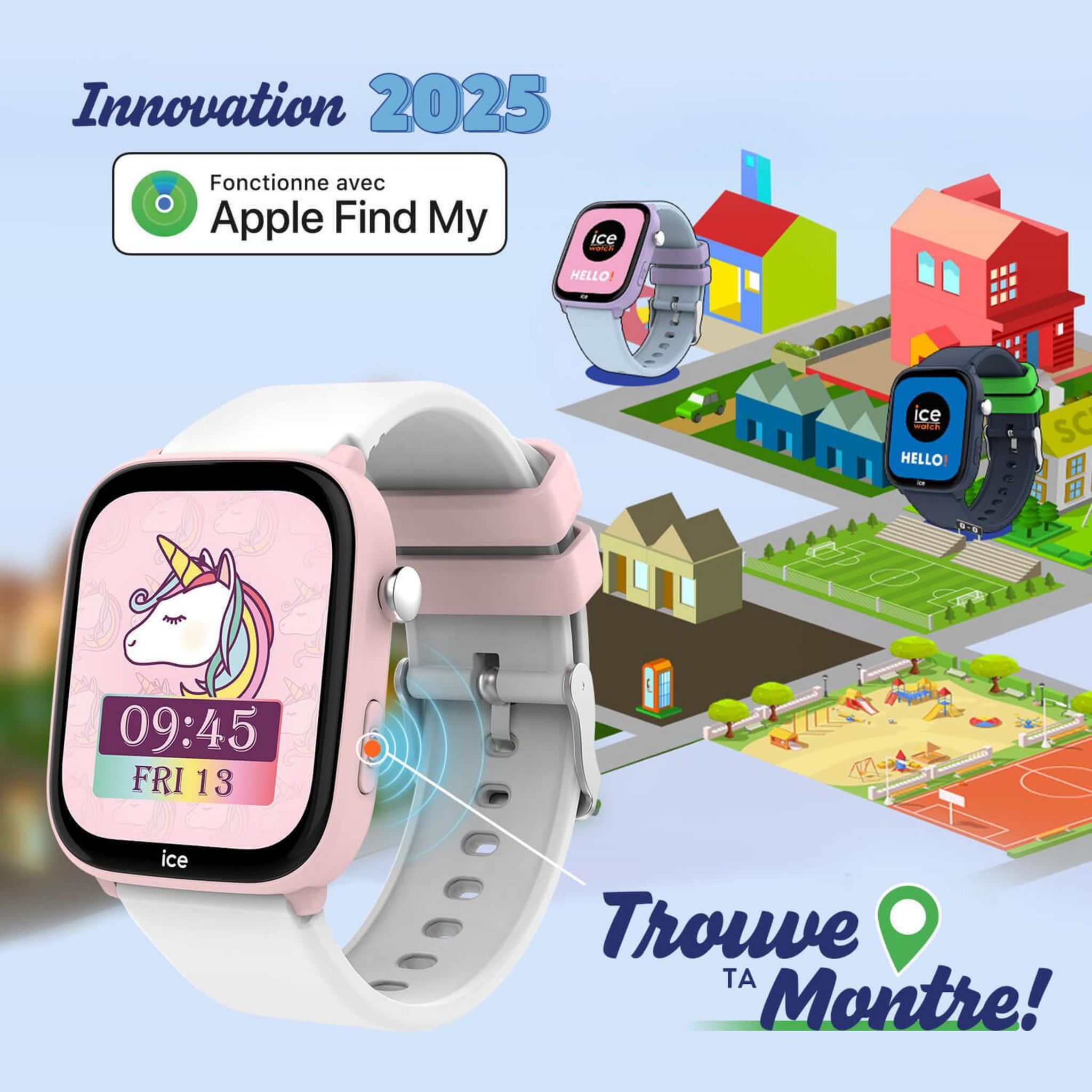 Voir la diapositive 7 : INNOV8 Montre Connectée Ice Smart Junior 3.0 FindMy - Rose