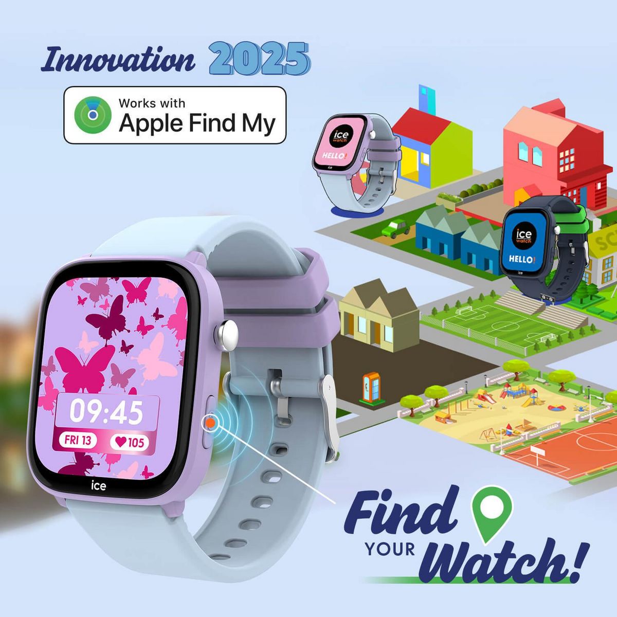 INNOV8 Montre Connectée Ice Smart Junior 3.0 FindMy - Violet