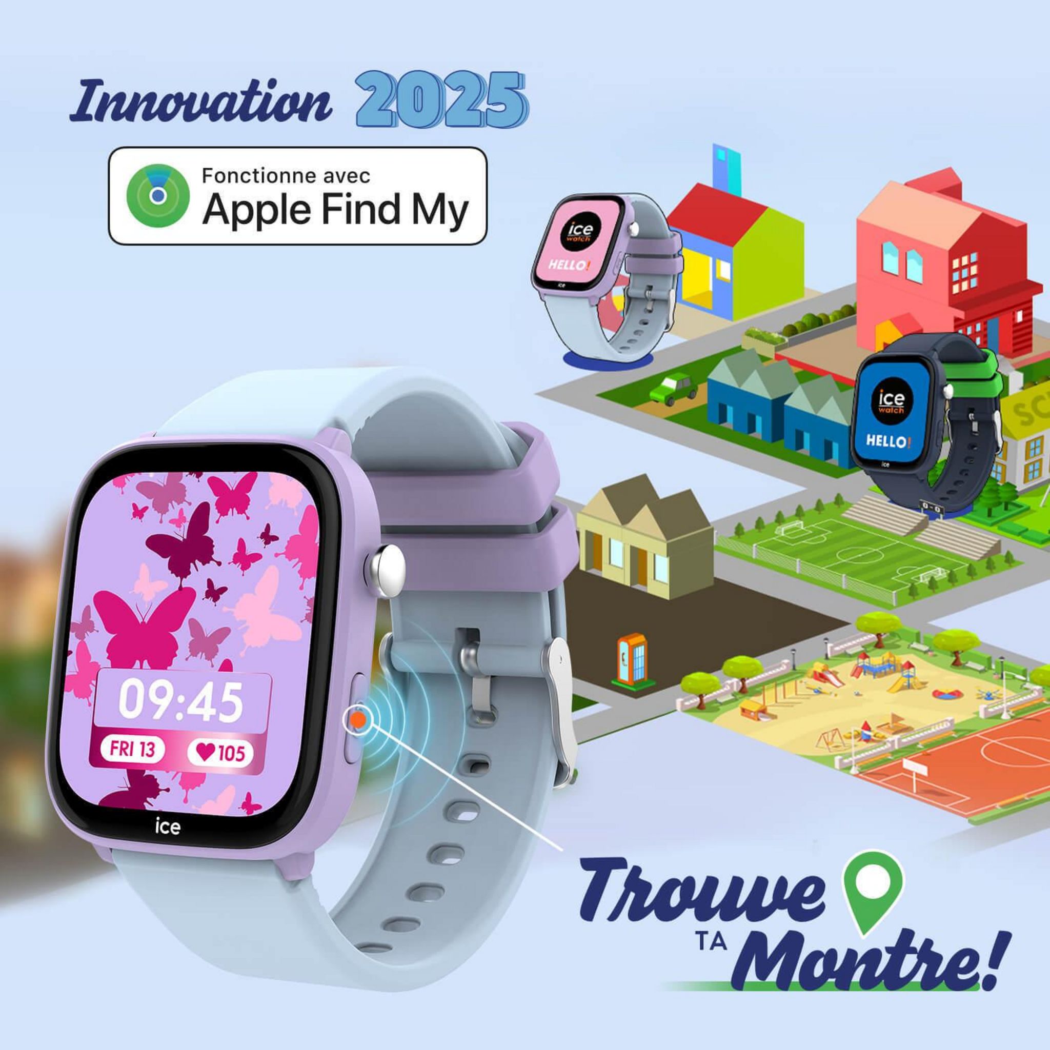 Voir la diapositive 7 : INNOV8 Montre Connectée Ice Smart Junior 3.0 FindMy - Violet