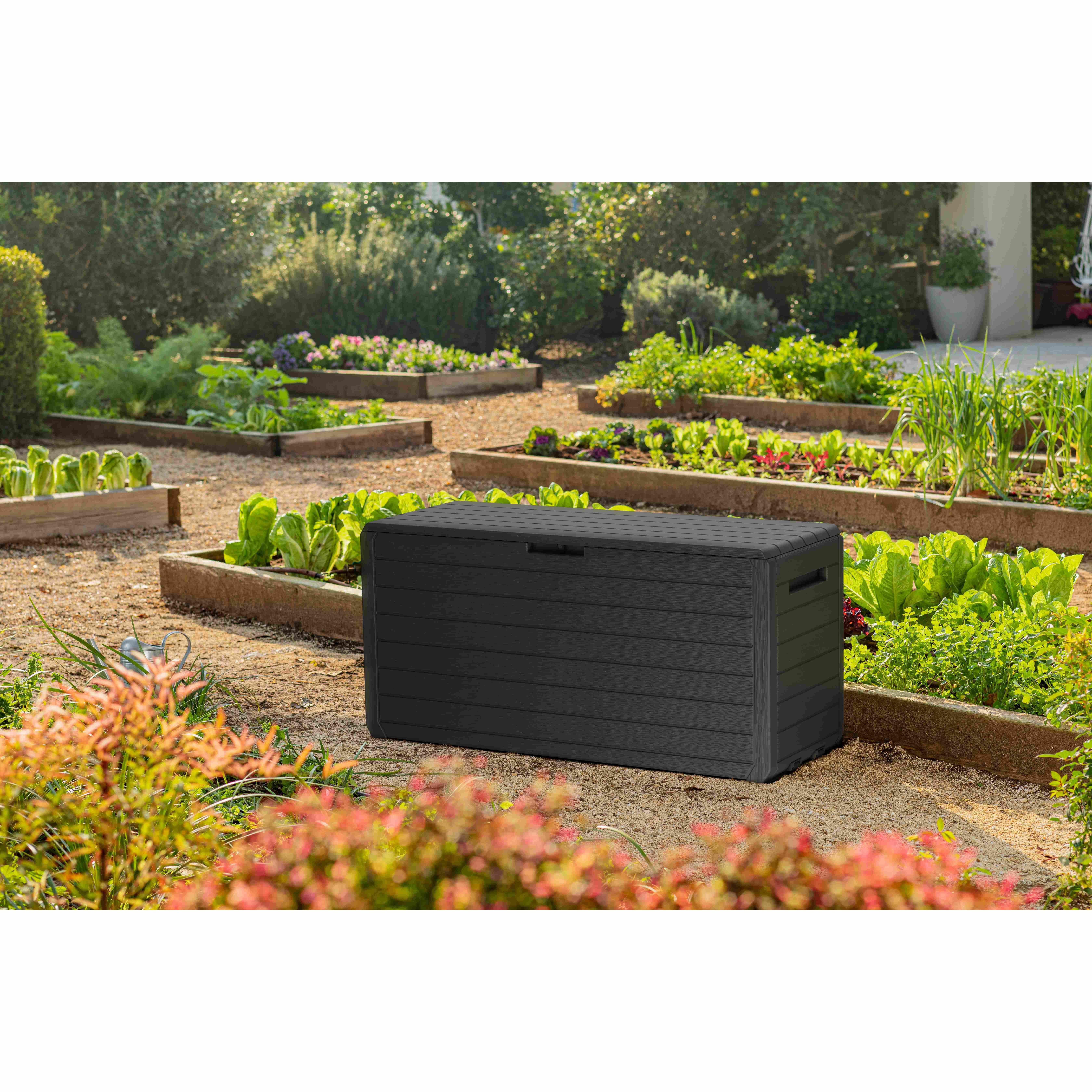Voir la diapositive 4 : KETER Coffre opp 270 L - Gris