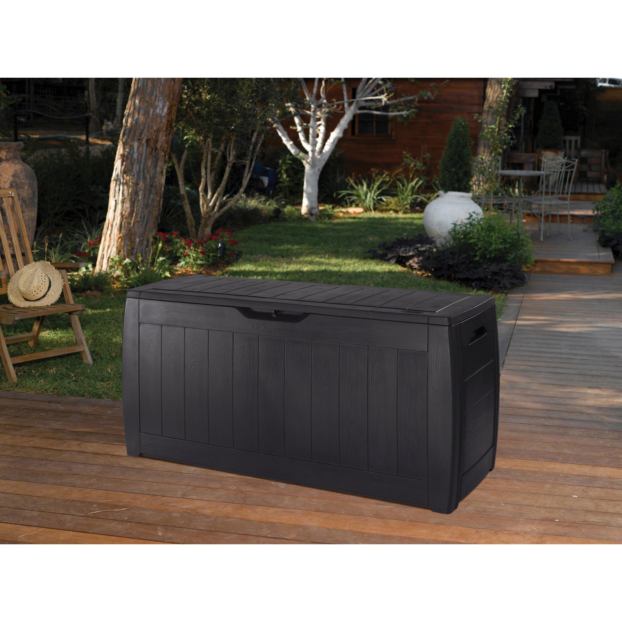 Voir la diapositive 2 : KETER Coffre hollywood 270 L - Gris