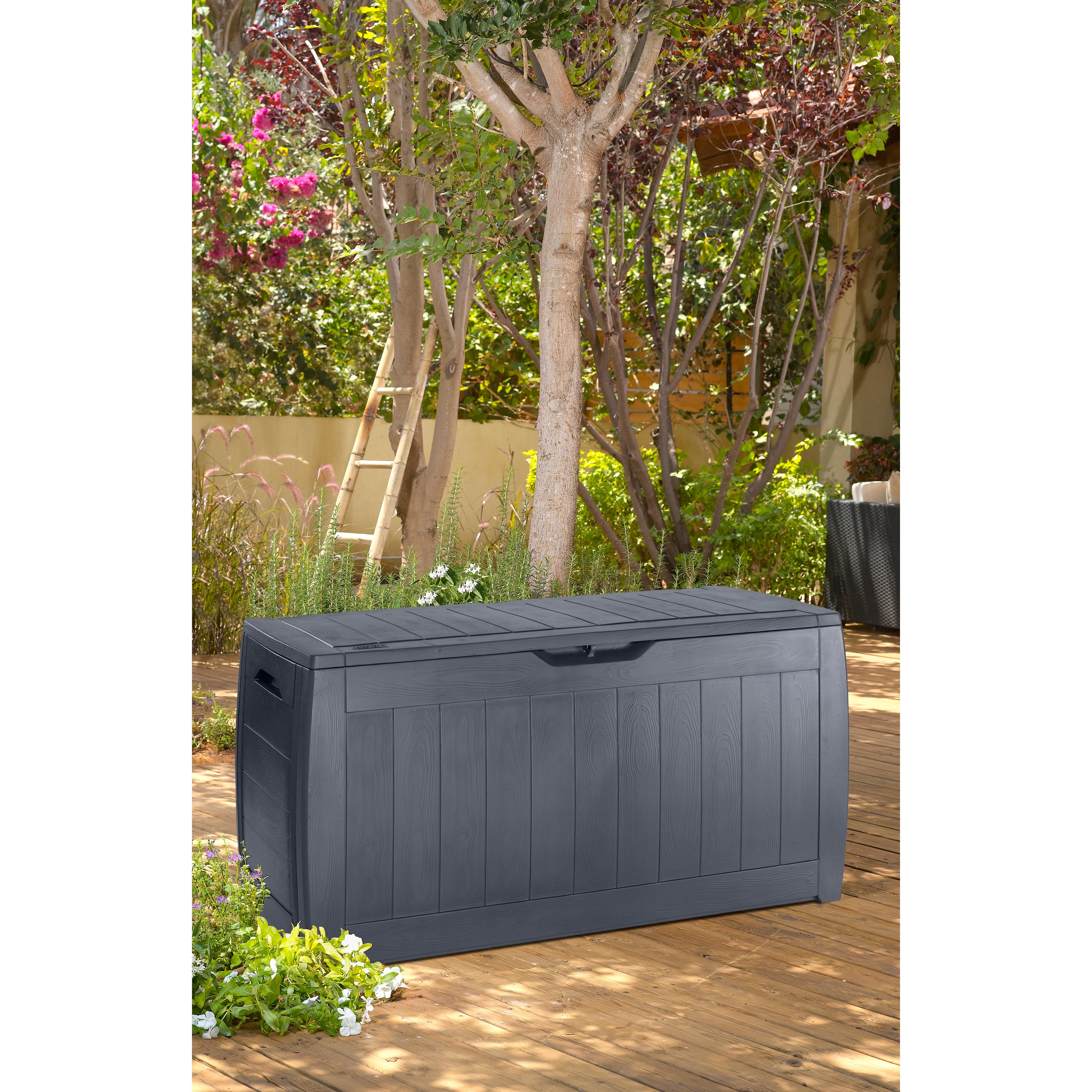 Voir la diapositive 3 : KETER Coffre hollywood 270 L - Gris