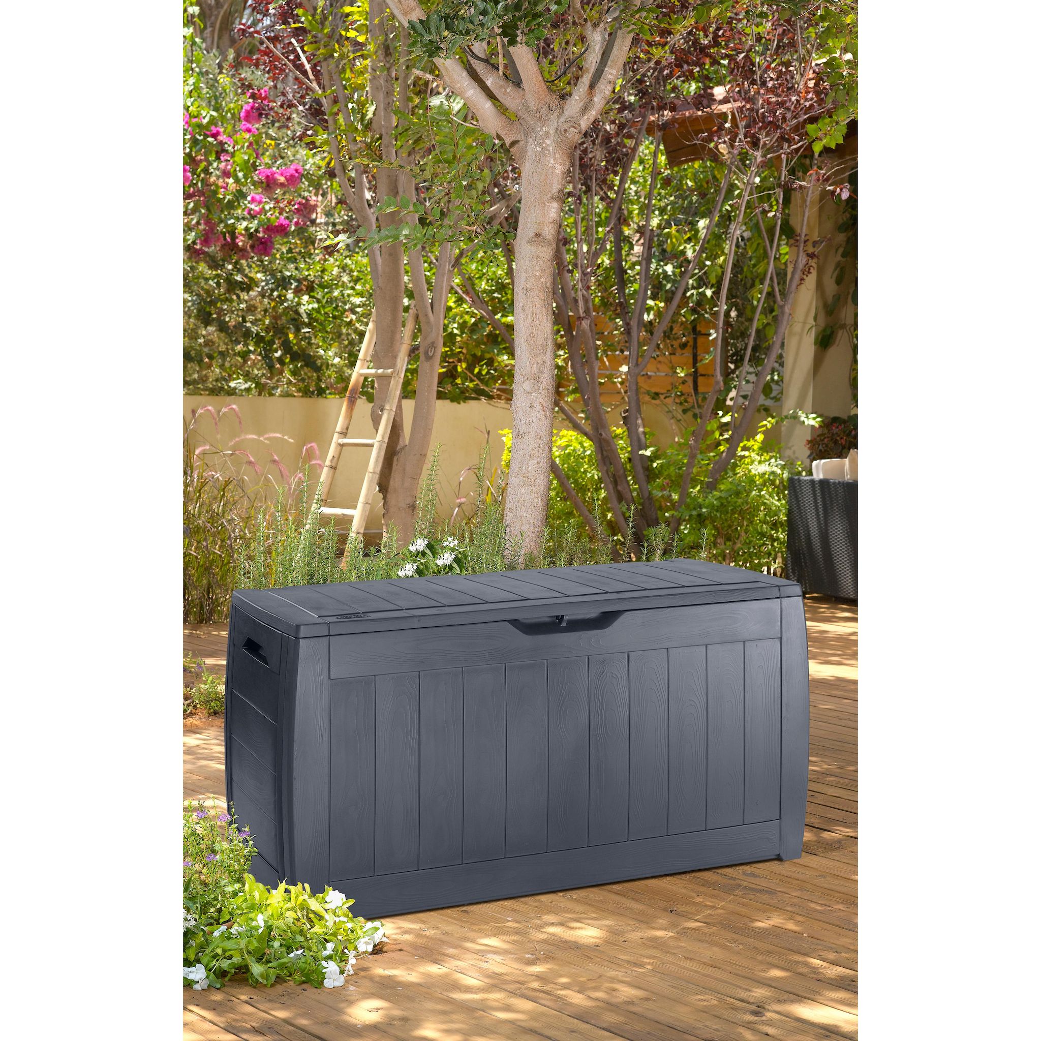 Voir la diapositive 3 : KETER Coffre hollywood 270 L - Gris