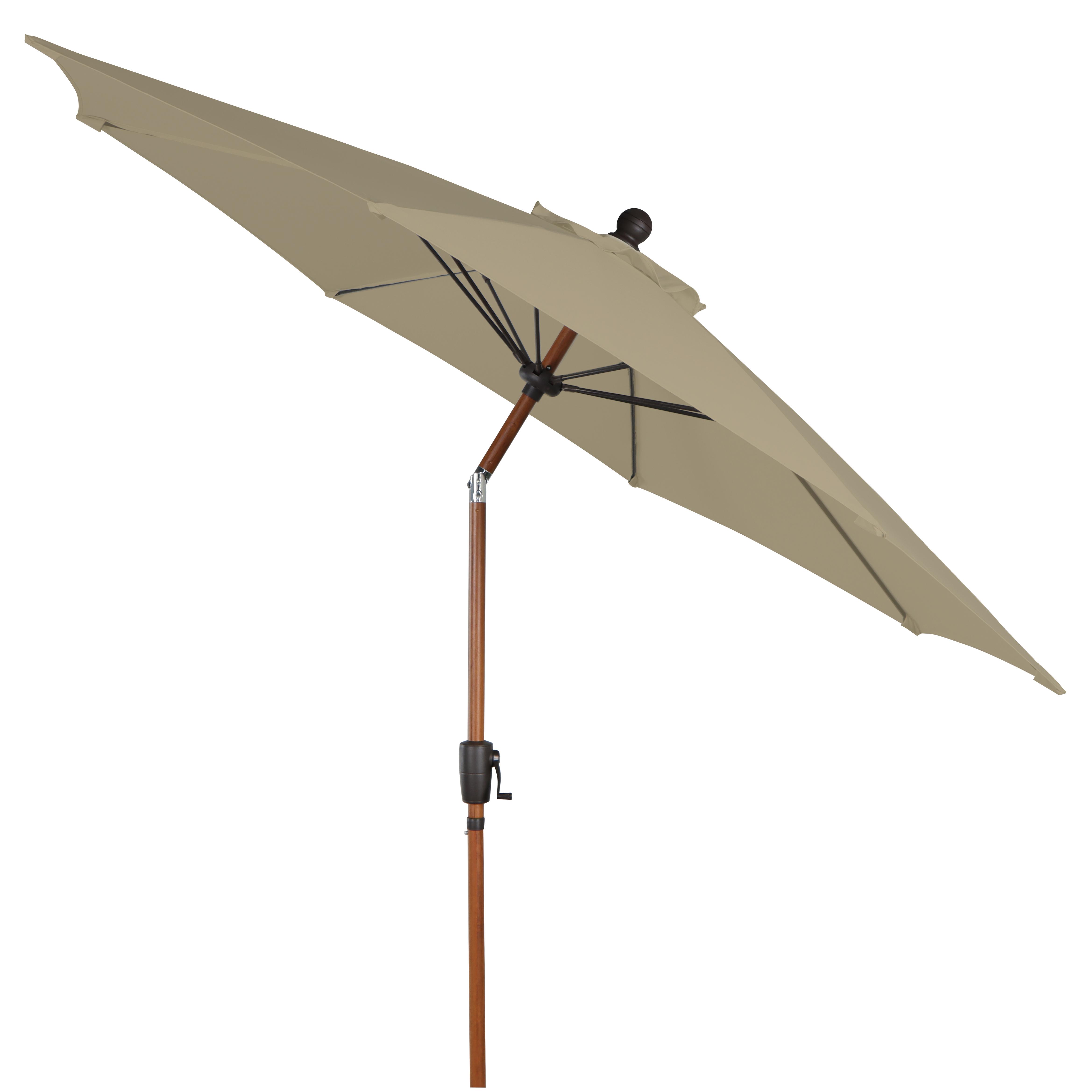 GARDENSTAR Parasol alu effet bois crème