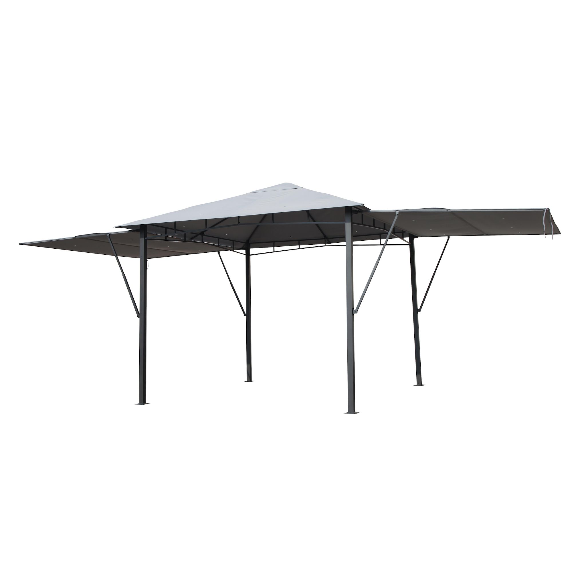 Voir la diapositive 3 : GARDENSTAR Tonnelle avec panneaux extensibles 300x300/630x275cm