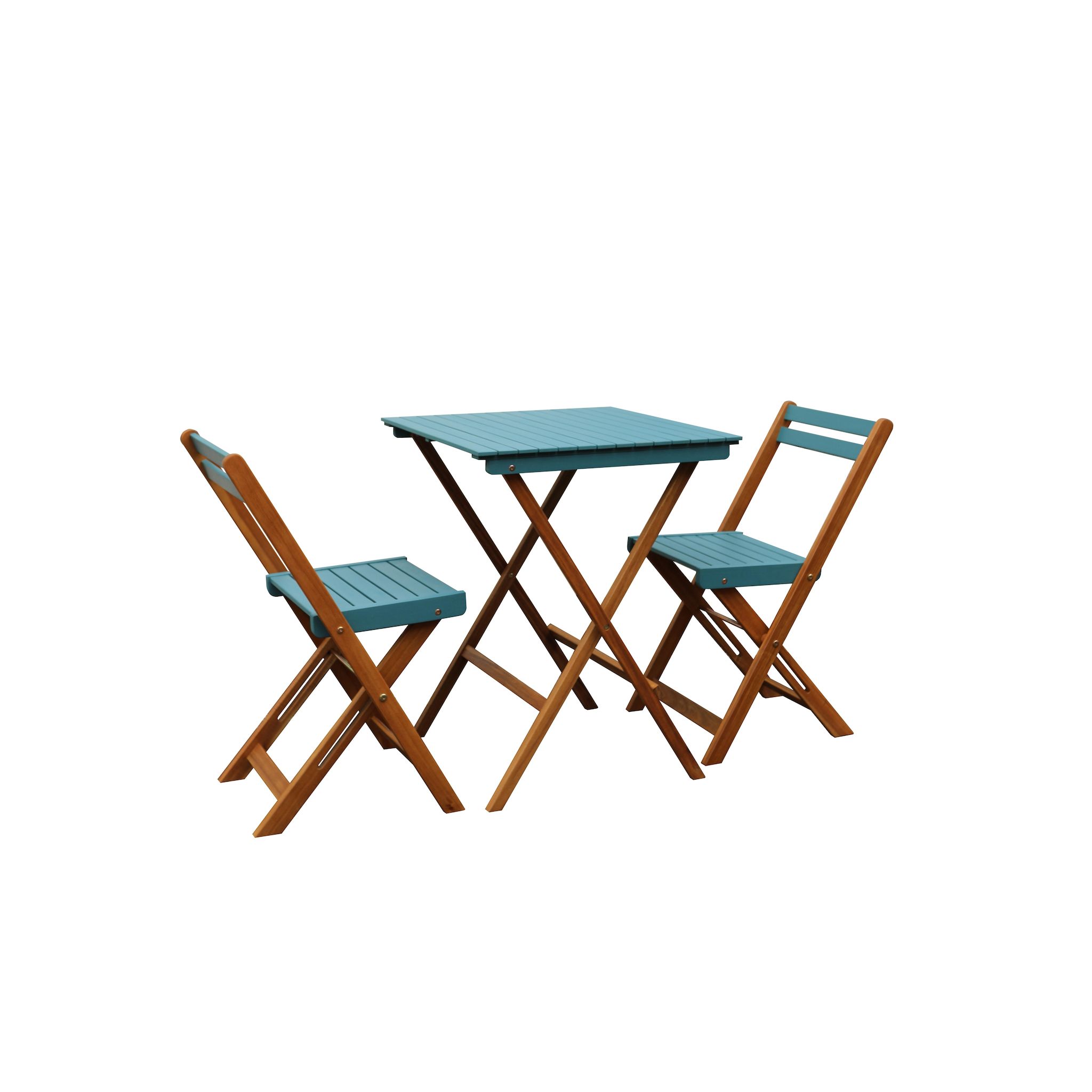Voir la diapositive 2 : GARDENSTAR Set balcon acacia fsc bleu