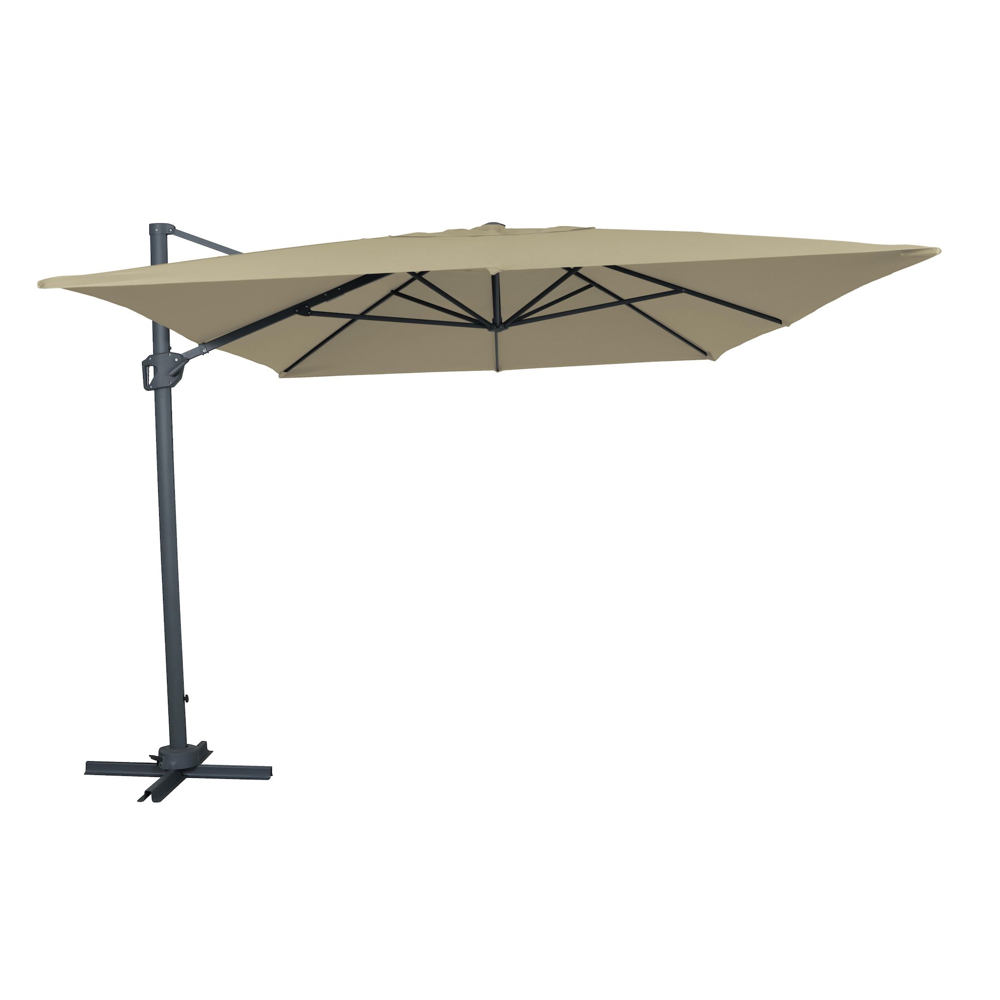 GARDENSTAR Parasol déporté 3x4 crème