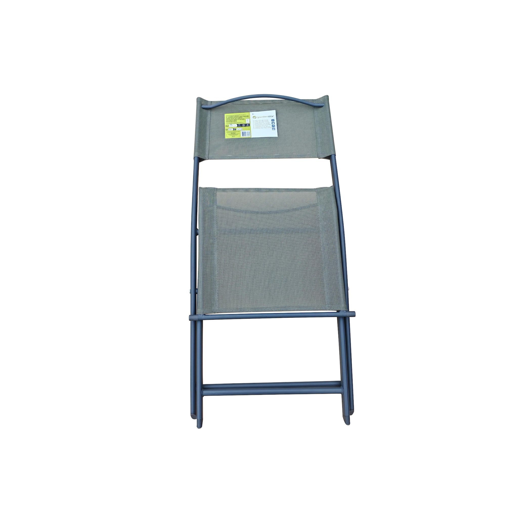 Voir la diapositive 2 : GARDENSTAR Chaise pliante kaki