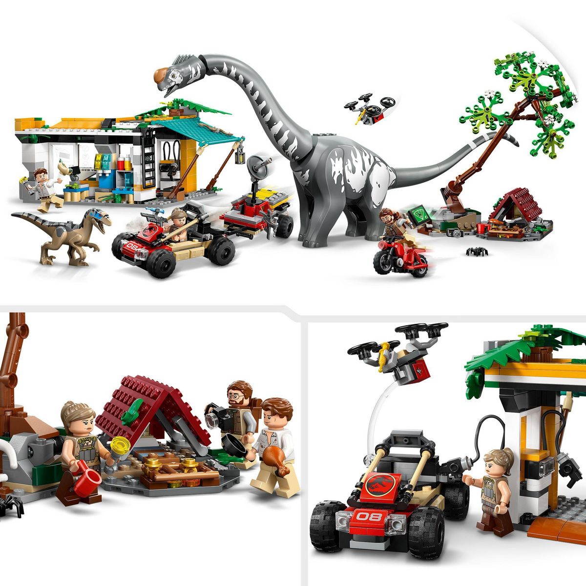 LEGO Jurassic World 76973 - La Poursuite du Vélociraptor et du Titanosaure