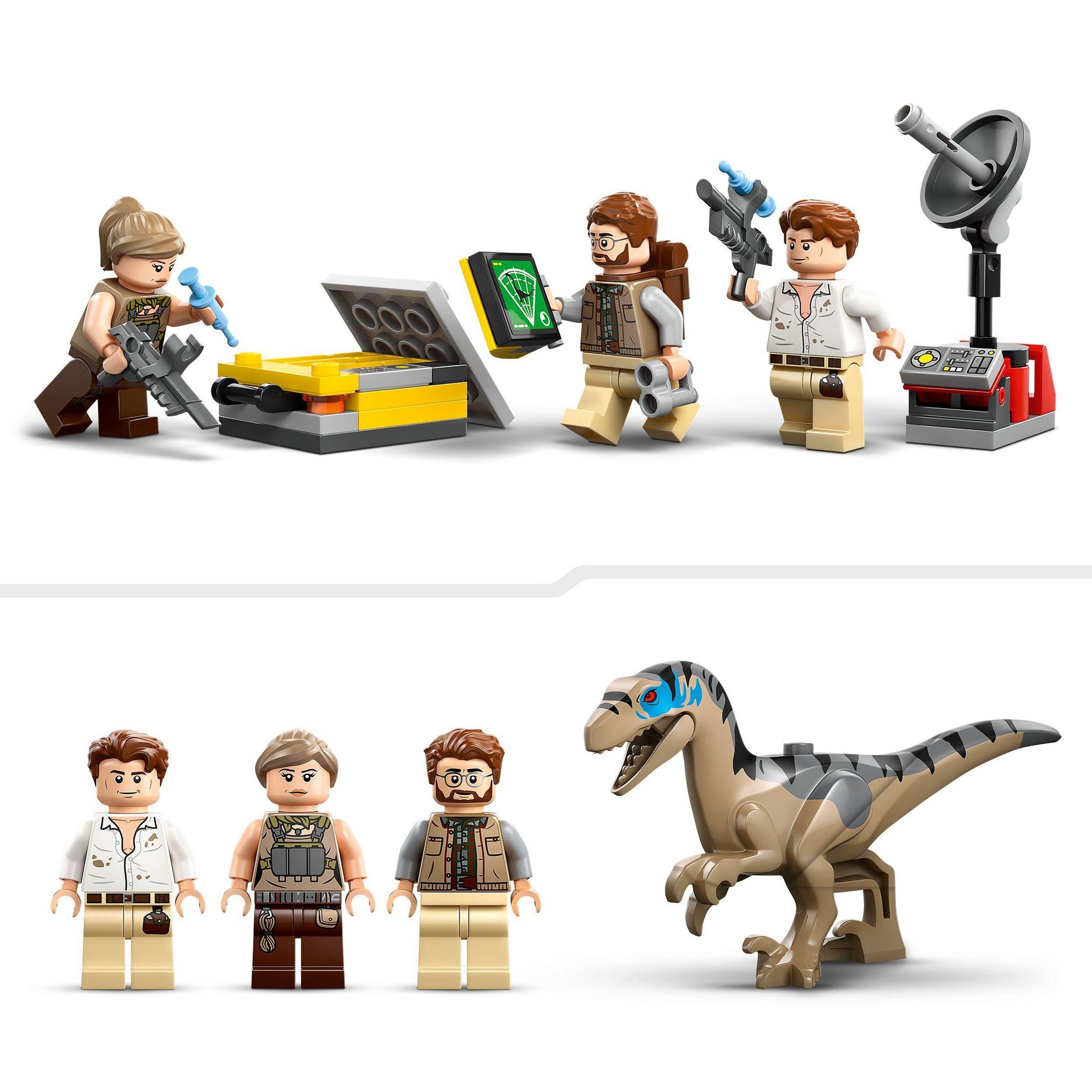 Voir la diapositive 5 : LEGO Jurassic World 76973 - La Poursuite du Vélociraptor et du Titanosaure