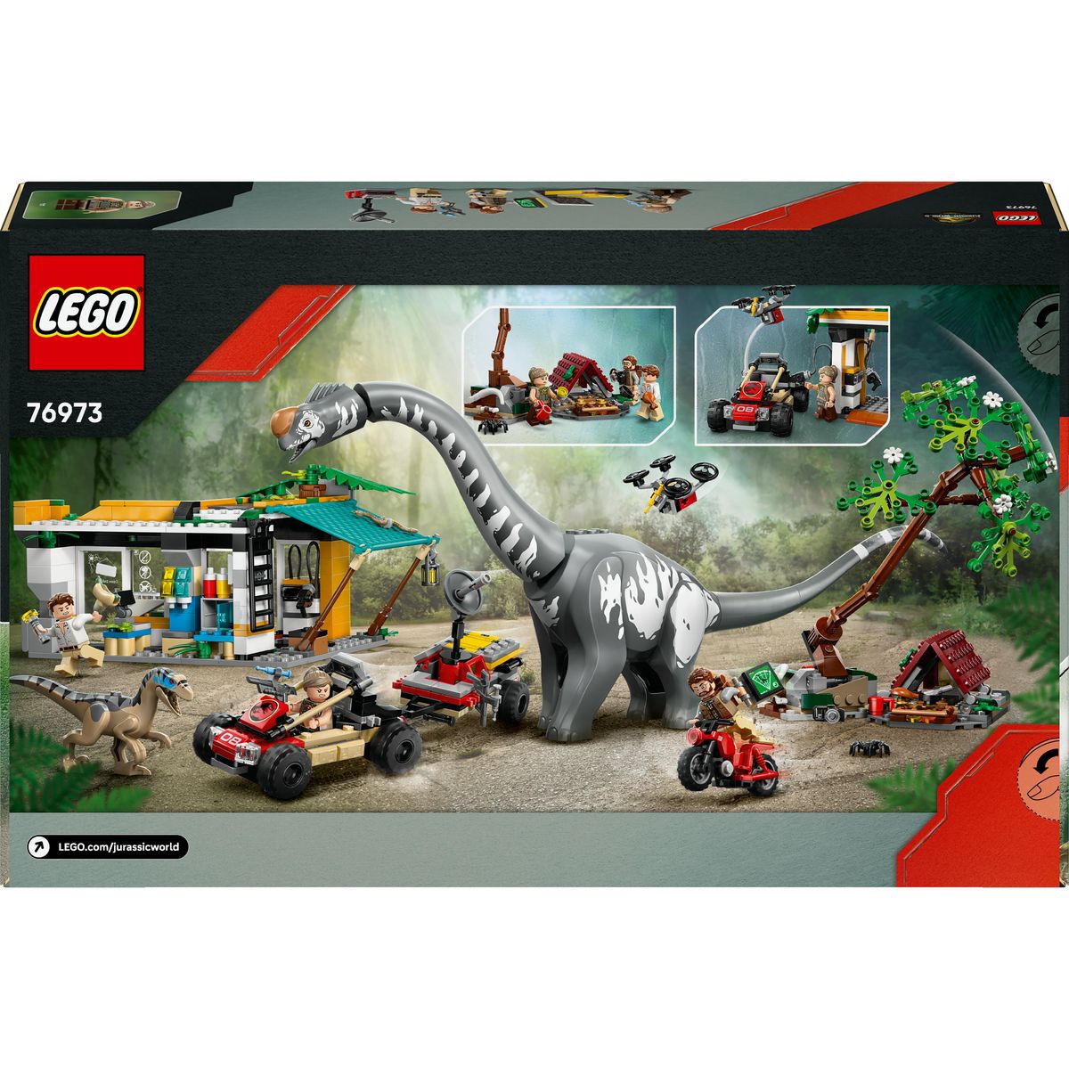 LEGO Jurassic World 76973 - La Poursuite du Vélociraptor et du Titanosaure