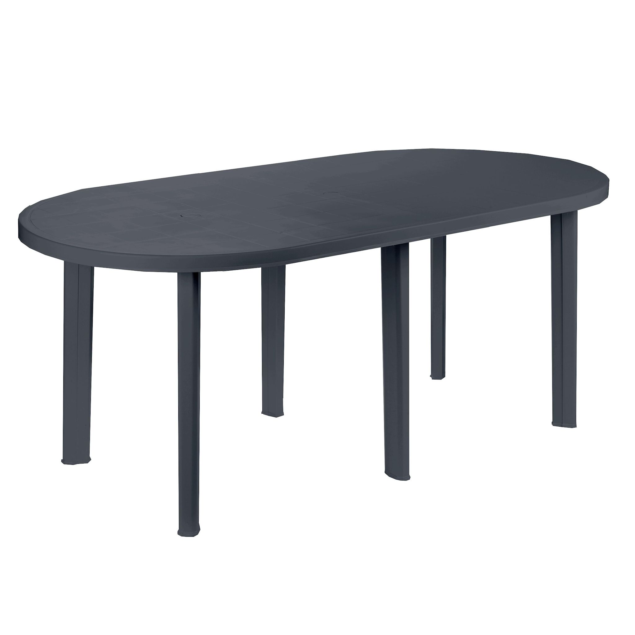 PROGARDEN Table ovale 180x90cm anthra