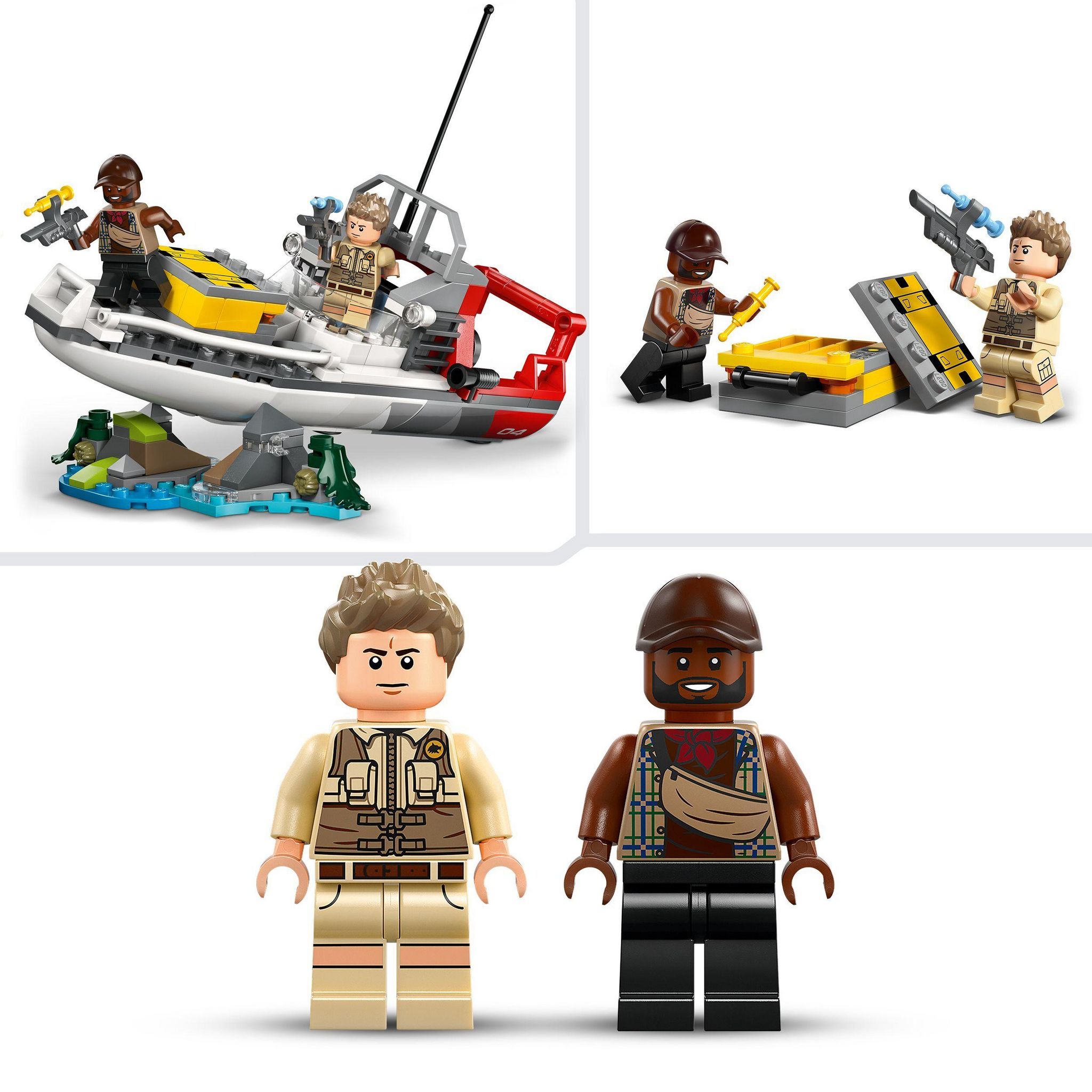 Voir la diapositive 5 : LEGO Jurassic World 76974 - Le bateau en mission et le Mosasaure en briques