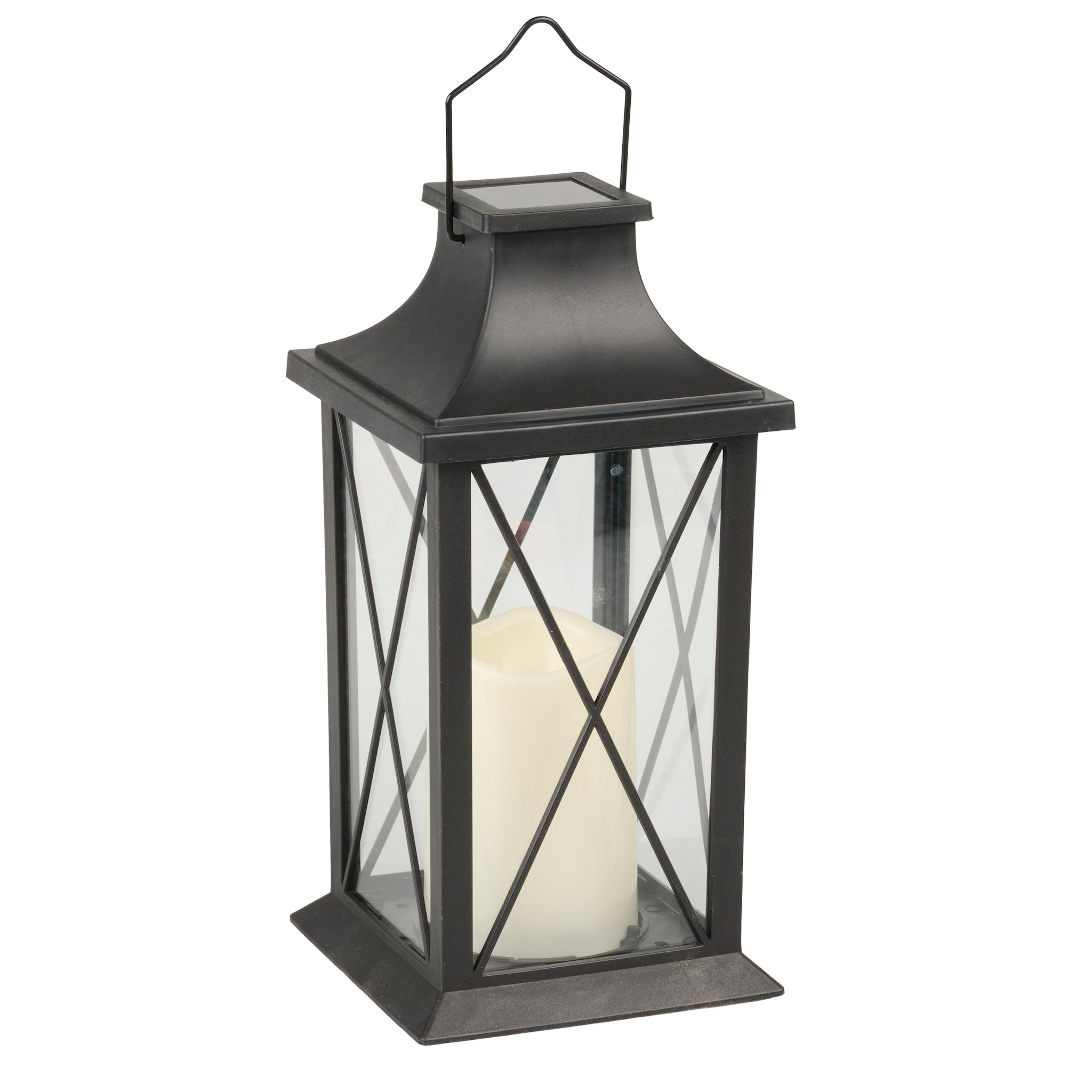 Voir la diapositive 2 : GARDENSTAR Lanterne solaire metal h29,5 cm