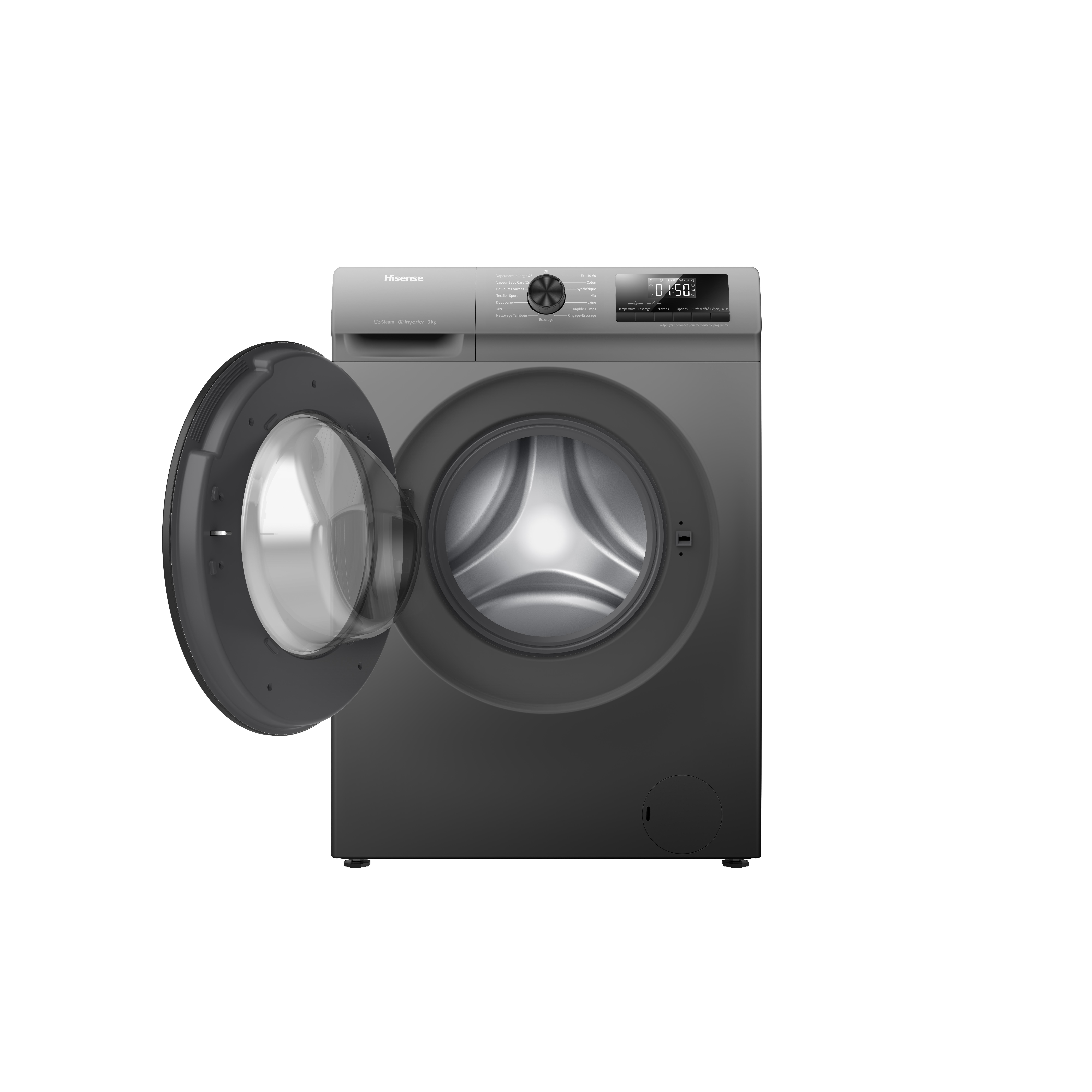 Voir la diapositive 3 : HISENSE Lave linge hublot WF3Q9043BT, 9 kg, 1400 T/min, A