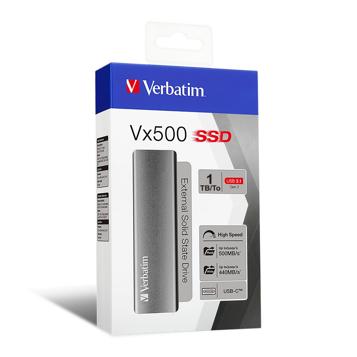 VERBATIM Disque Dur Externe SSD VX500 1TO