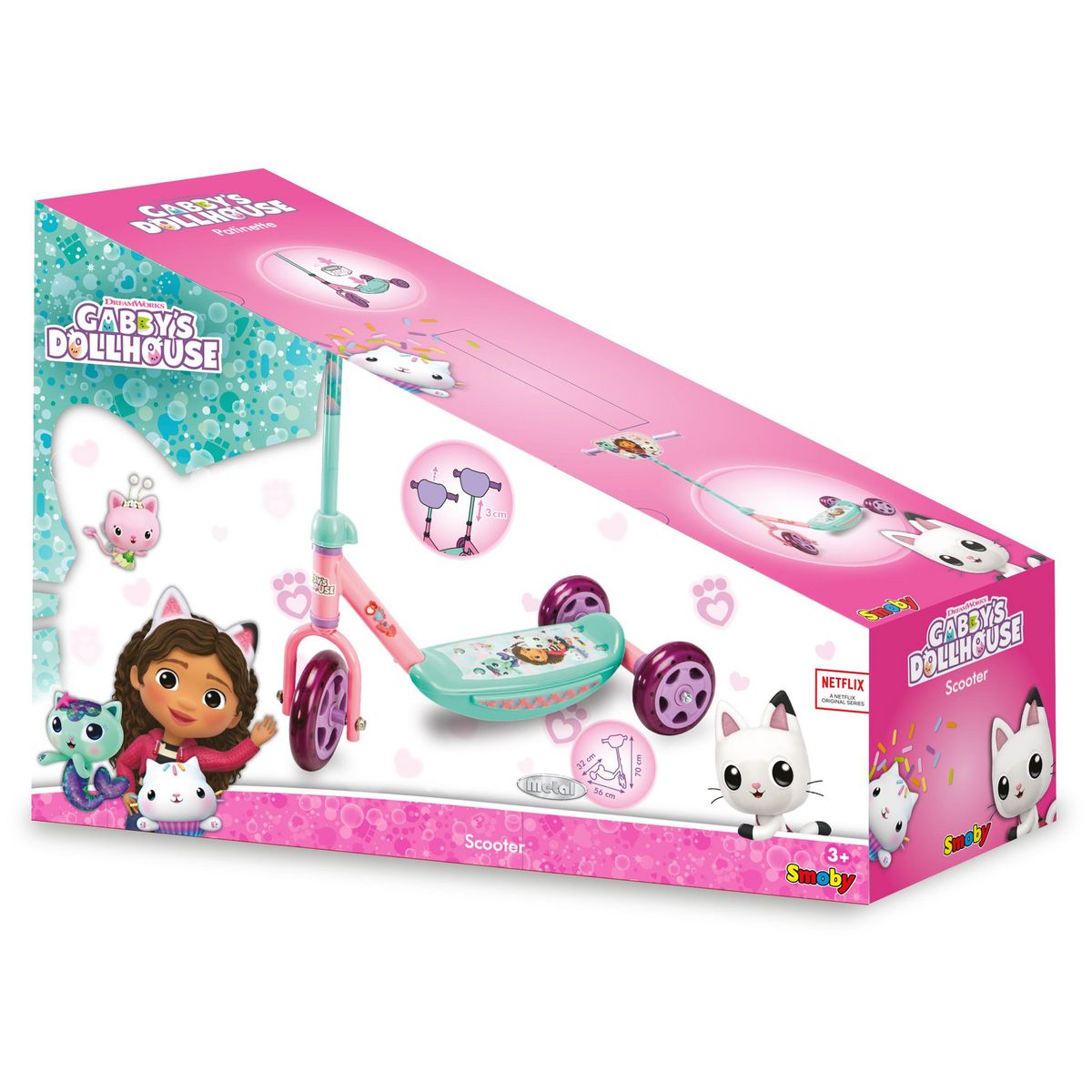 SMOBY Patinette 3 roues Gabby et la Maison Magique