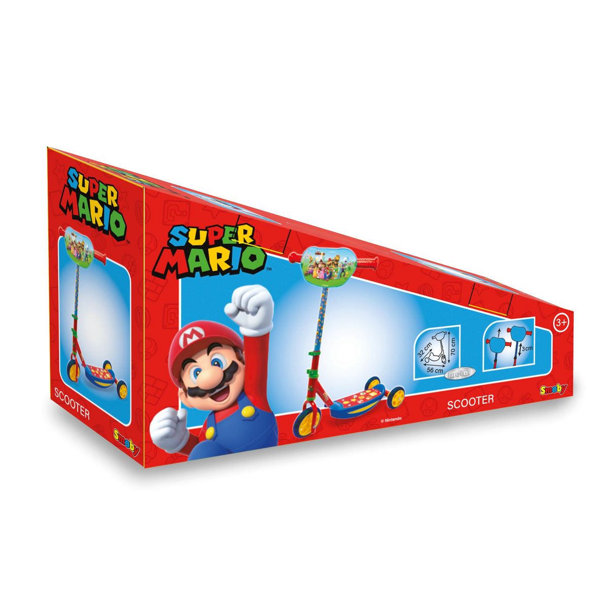 SMOBY Trottinette 3 roues Super Mario