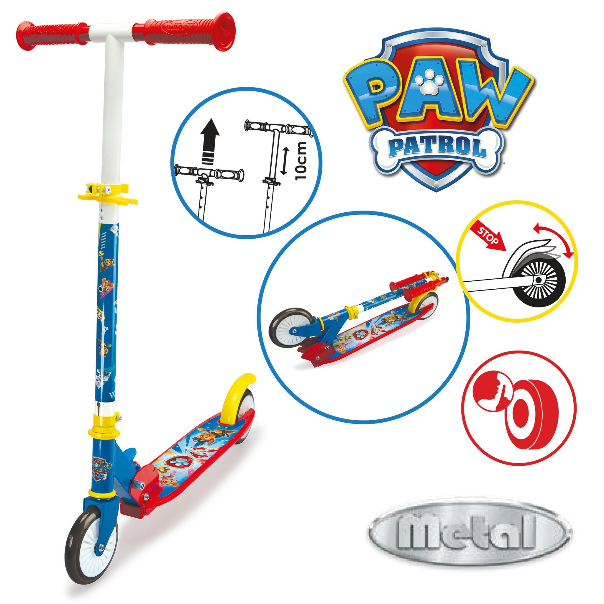 Voir la diapositive 2 : SMOBY Trottinette 2 roues Pat Patrouille